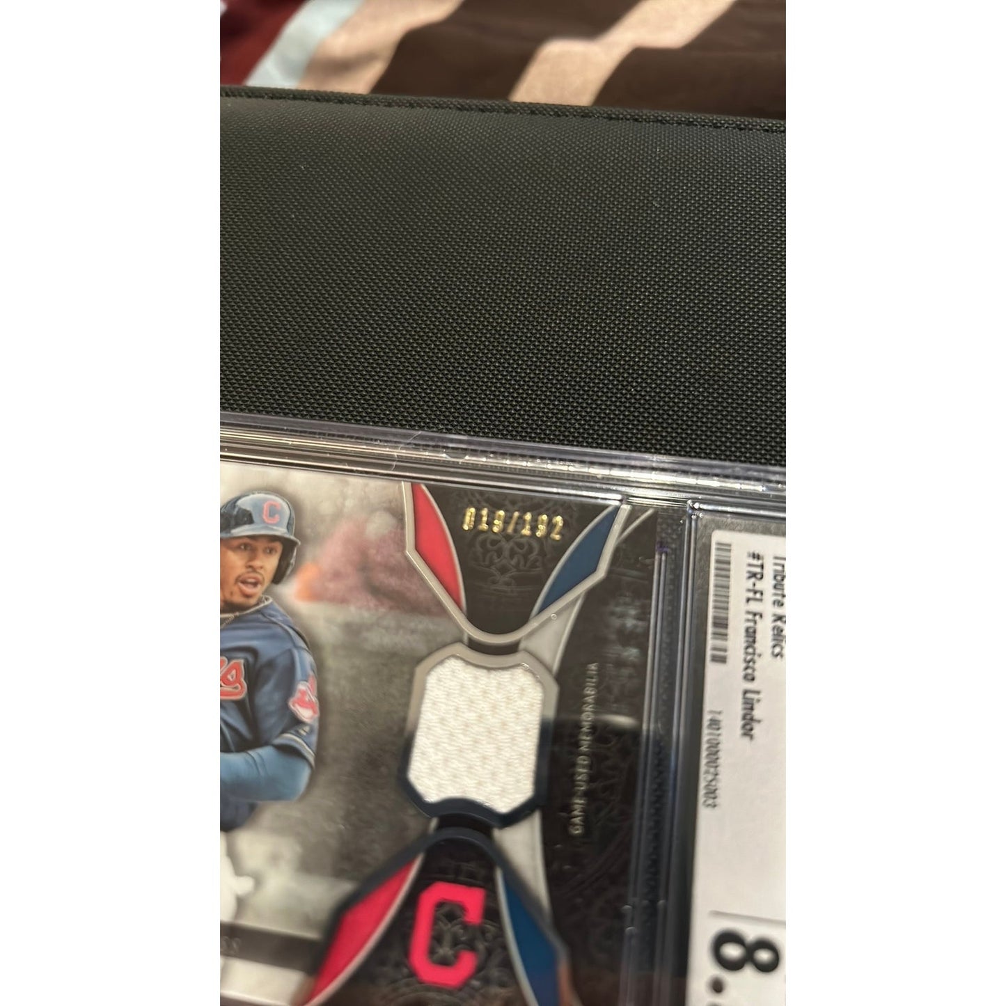 Slab - MLB: Francisco Lindor Jersey Card w/ Serial #