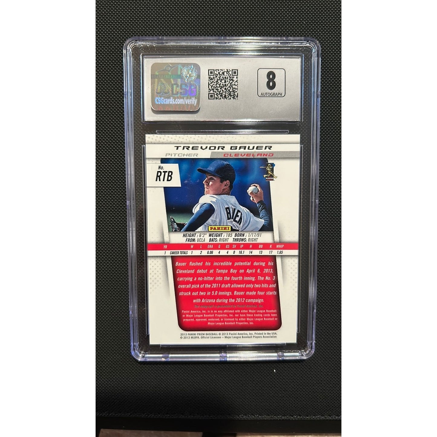 Slab - MLB: Trevor Bauer Autographed