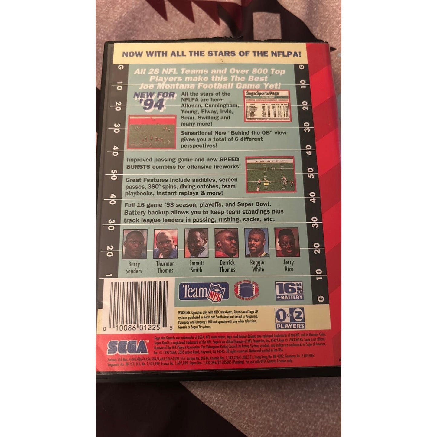 💥 Sega Genesis - NFL Football '94 Staring Joe Montana (CIB)