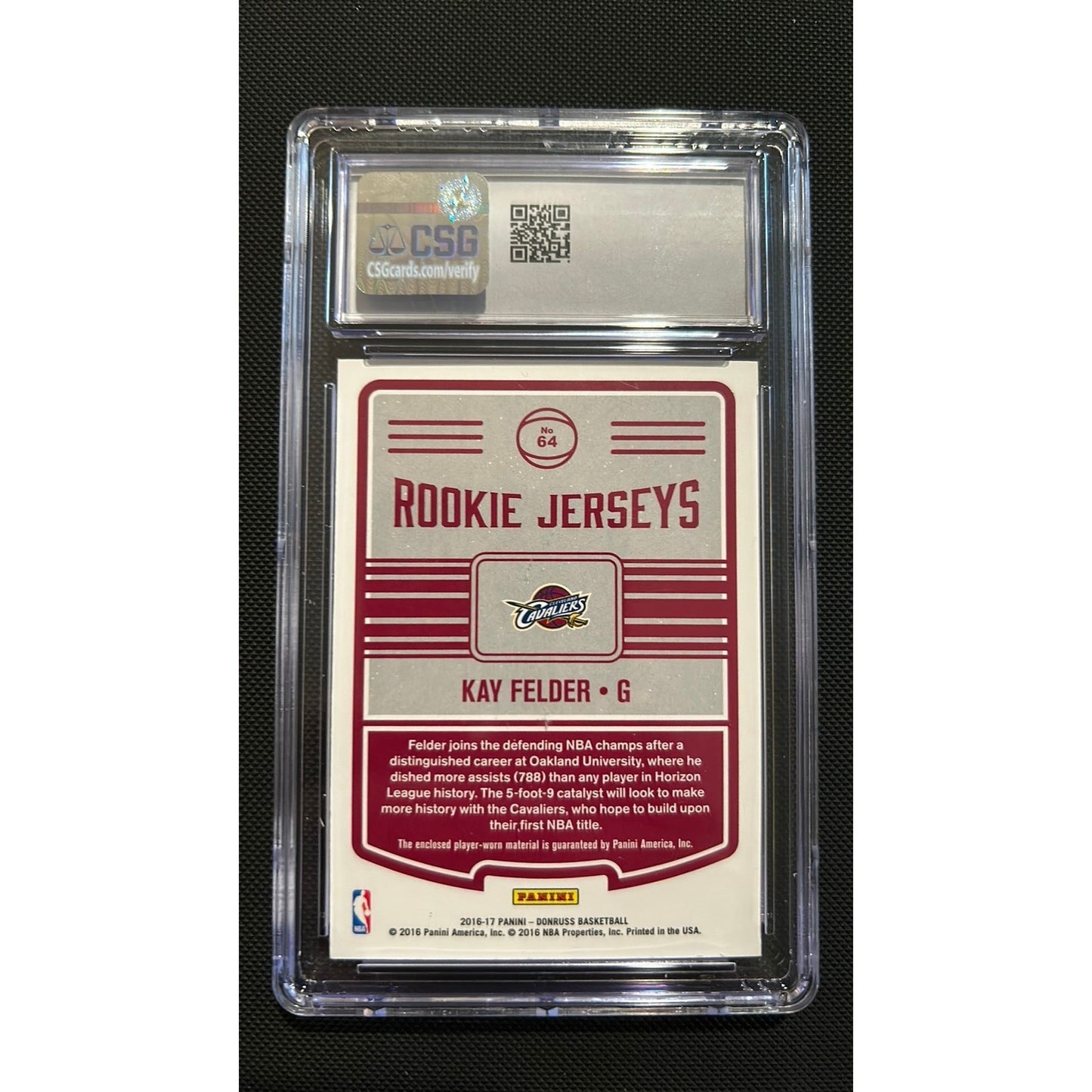 Slab - NBA: Kay Felder Rookie / Jersey Card