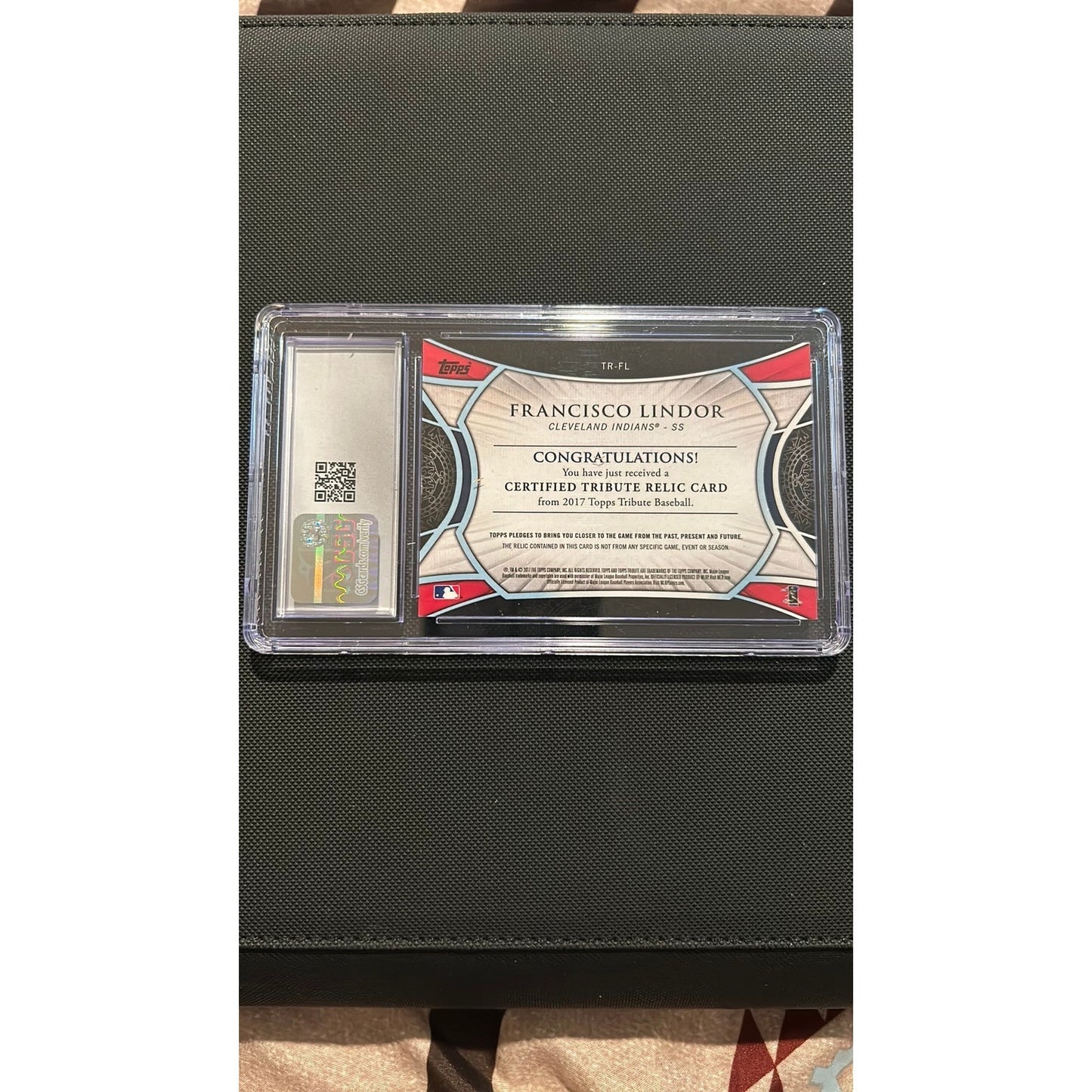 Slab - MLB: Francisco Lindor Jersey Card w/ Serial #