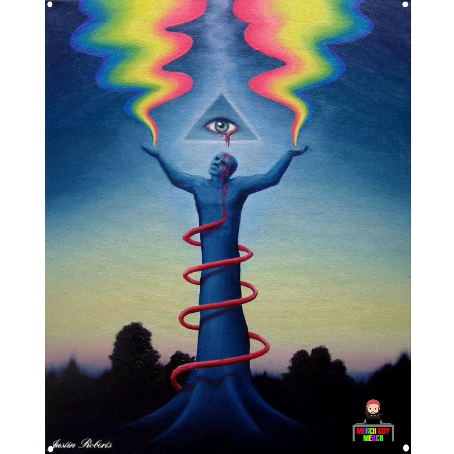 Flag - "Rainbow Warrior" Painting by Justin Roberts