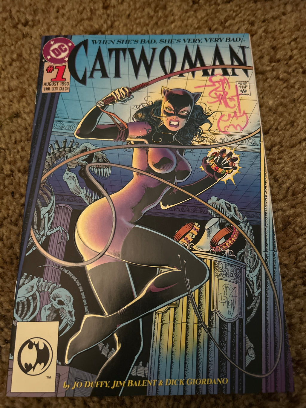 Comic Book: Autographed Catwomen #1&2 BUNDLE - Signed & Doodled by Jim Balent