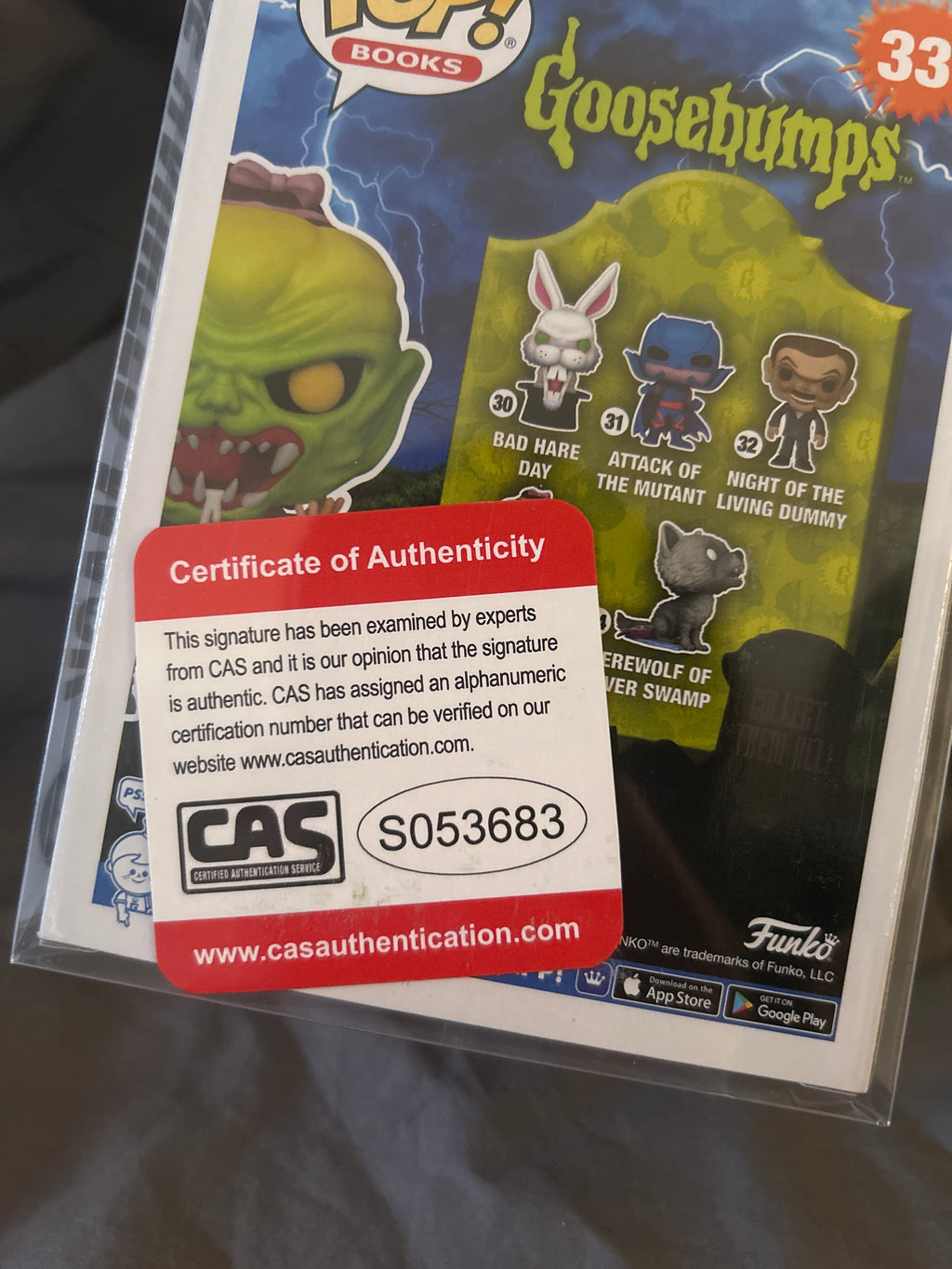 Autographed Funko POP: The Haunted Mask 33 Signed by Tim Jacobus