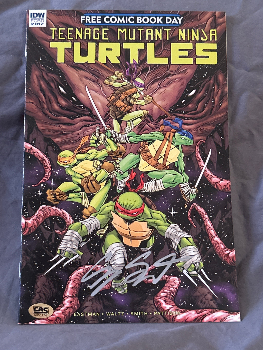 Autographed Comic Book: Teenage Mutant Ninja Turtles (FCBD 2017) | Signed by Cory Smith