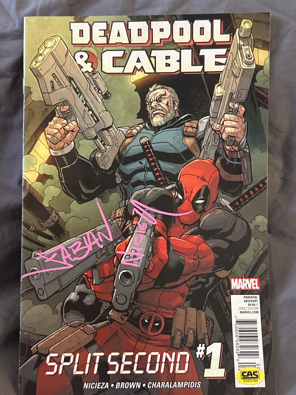Autographed Comic Book: Deadpool & Cable #1 | Signed by Fabian Nicieza