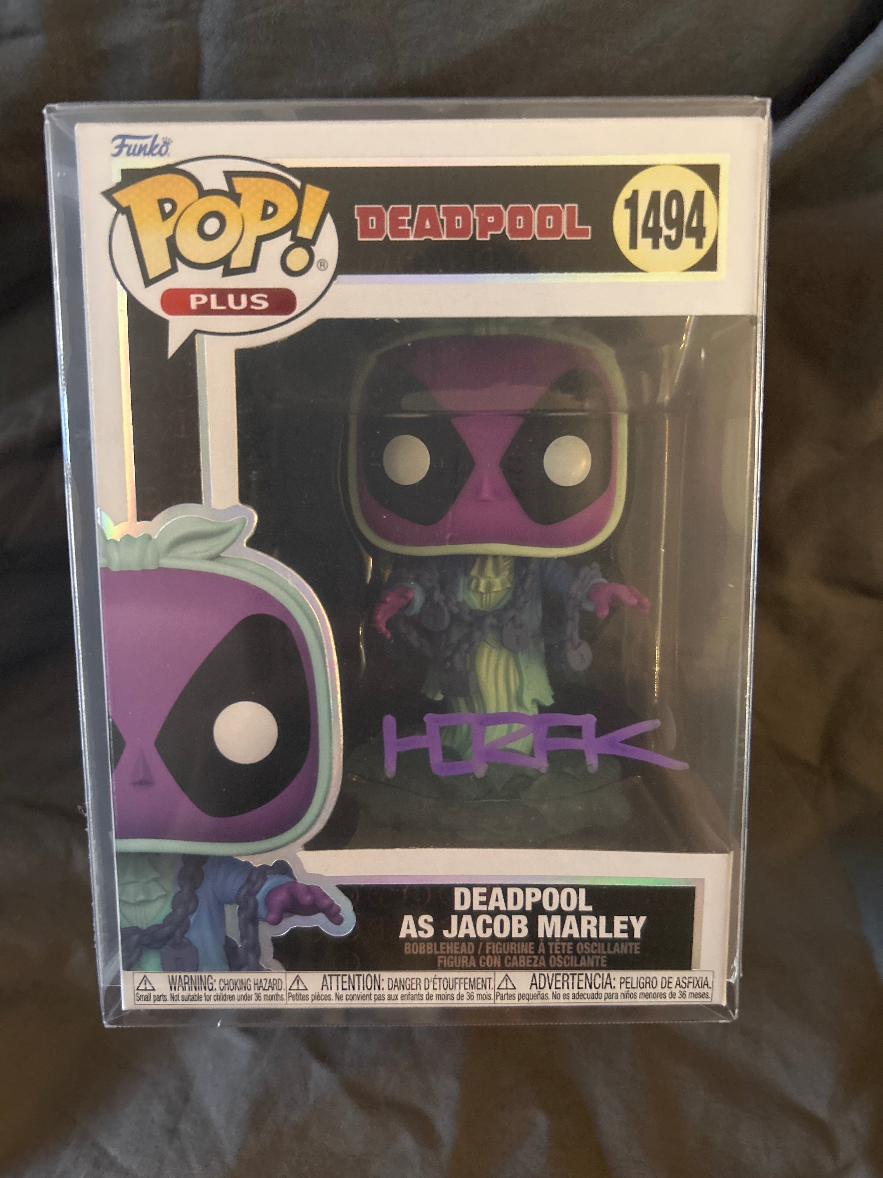 Autographed Funko POP: Deadpool 1494 (Plus) Signed by Matt Horak