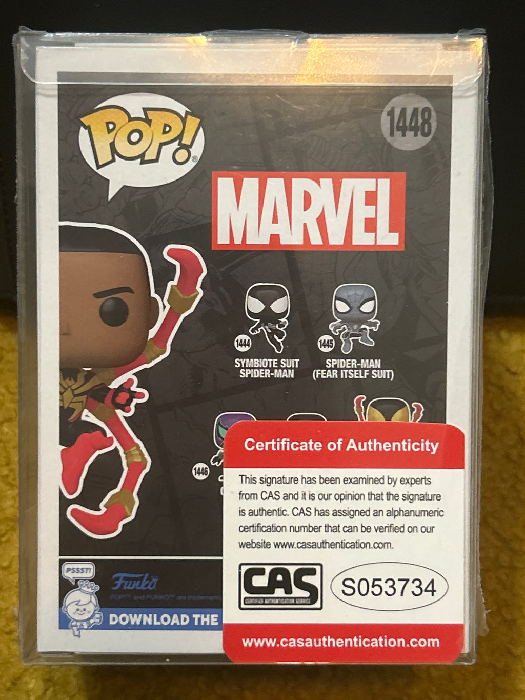 Funko POP: Autographed Spider-Man Mile Morales 1448 (CHASE) Signed By Matt Horak