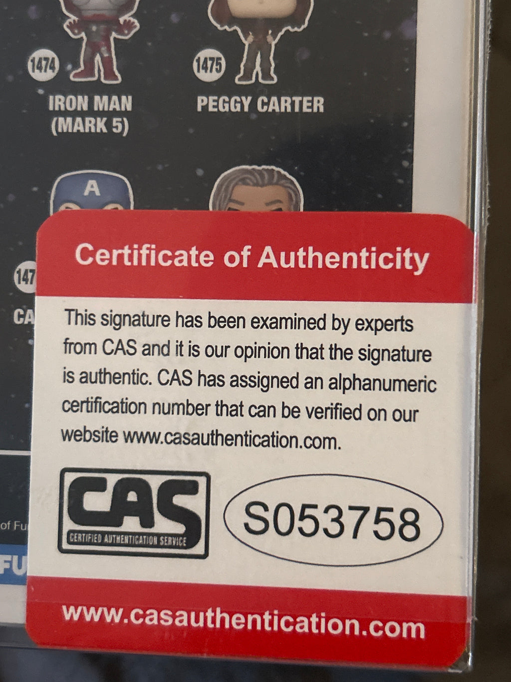 Autographed Funko POP: Iron Man 1474 Signed by Mike Gustovich