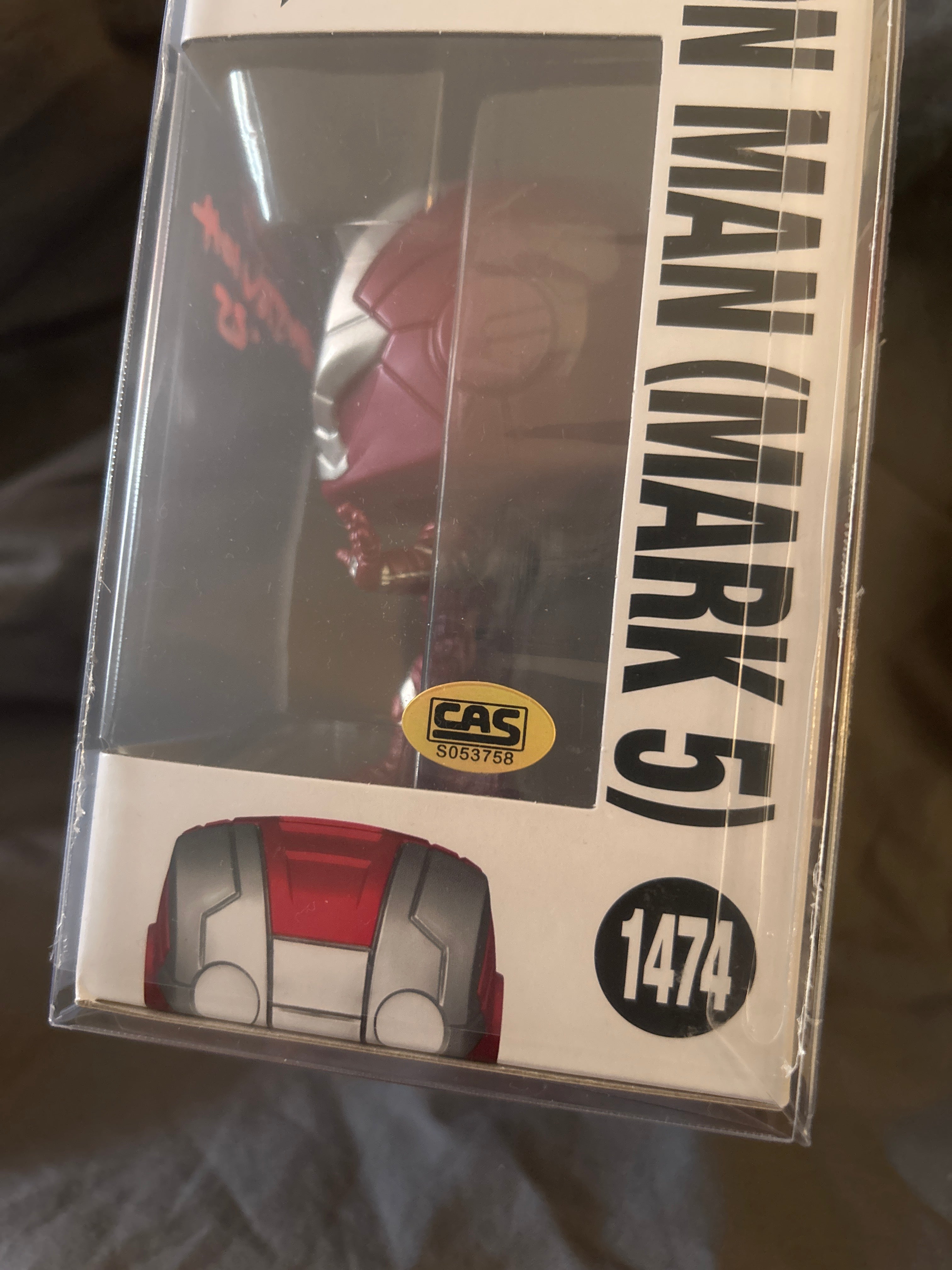 Autographed Funko POP: Iron Man 1474 Signed by Mike Gustovich