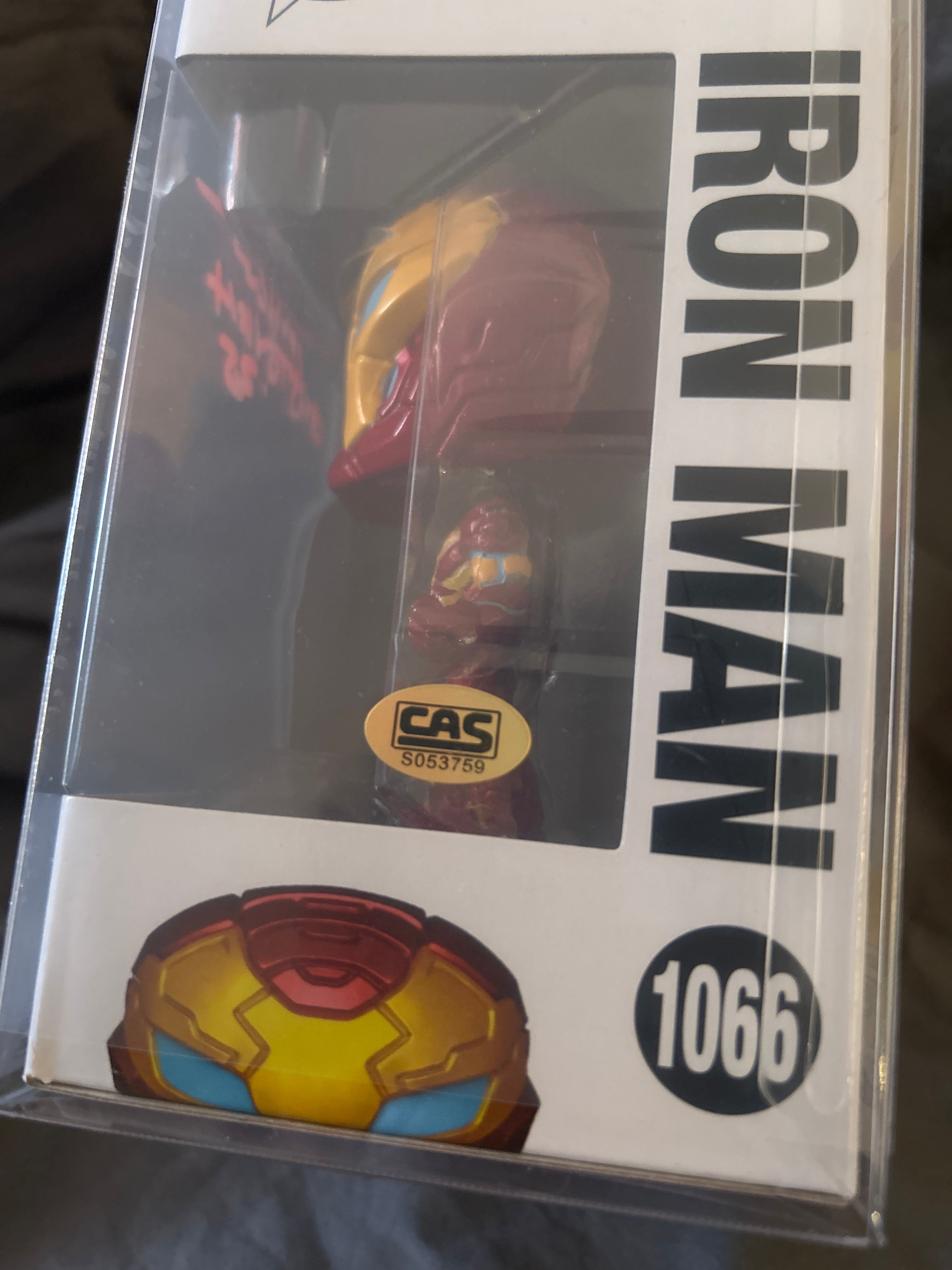Autographed Funko POP: Iron Man 1066 Signed by Mike Gustovich
