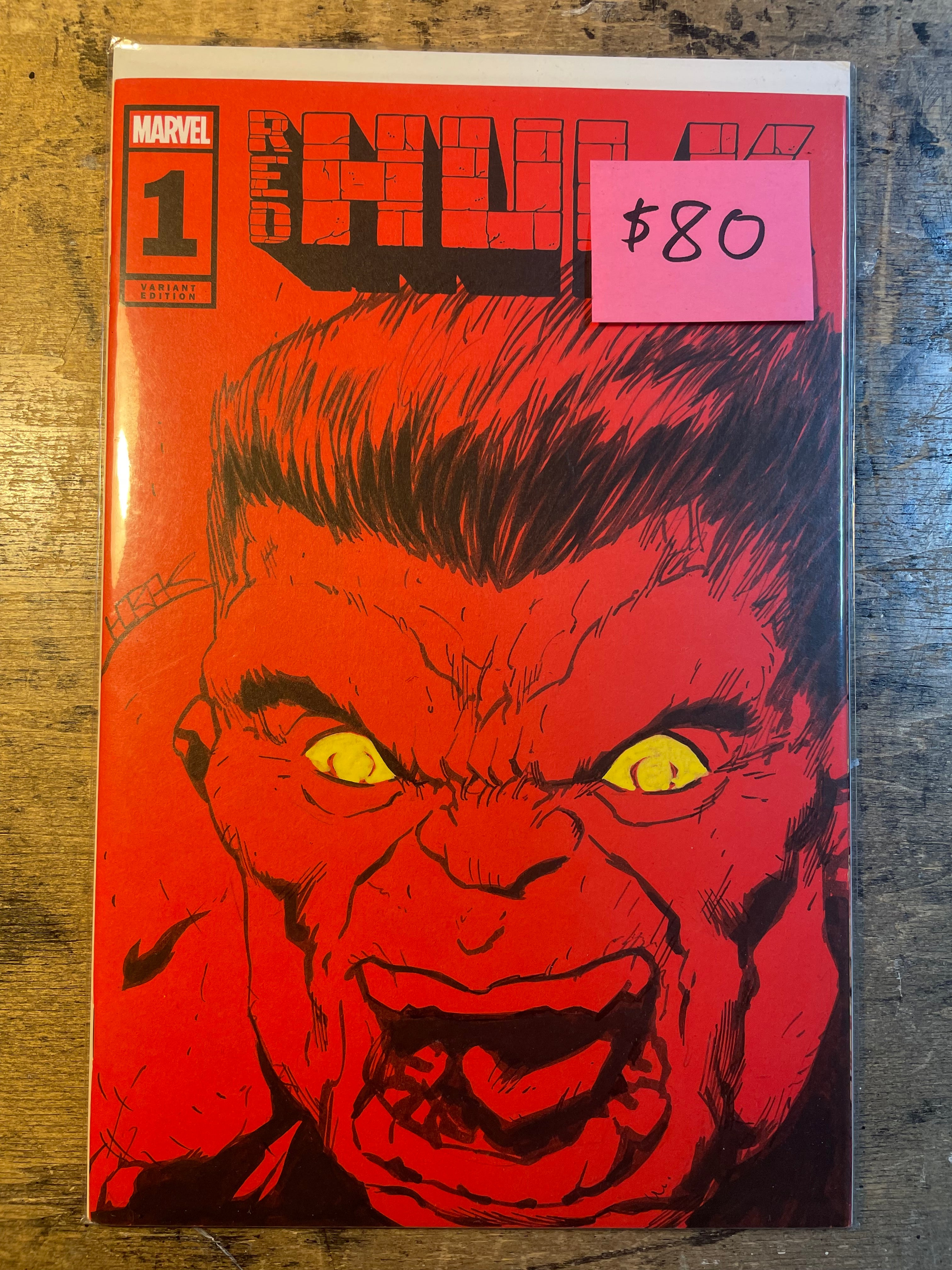 Original Sketch Cover - RED HULK - 1 of 1