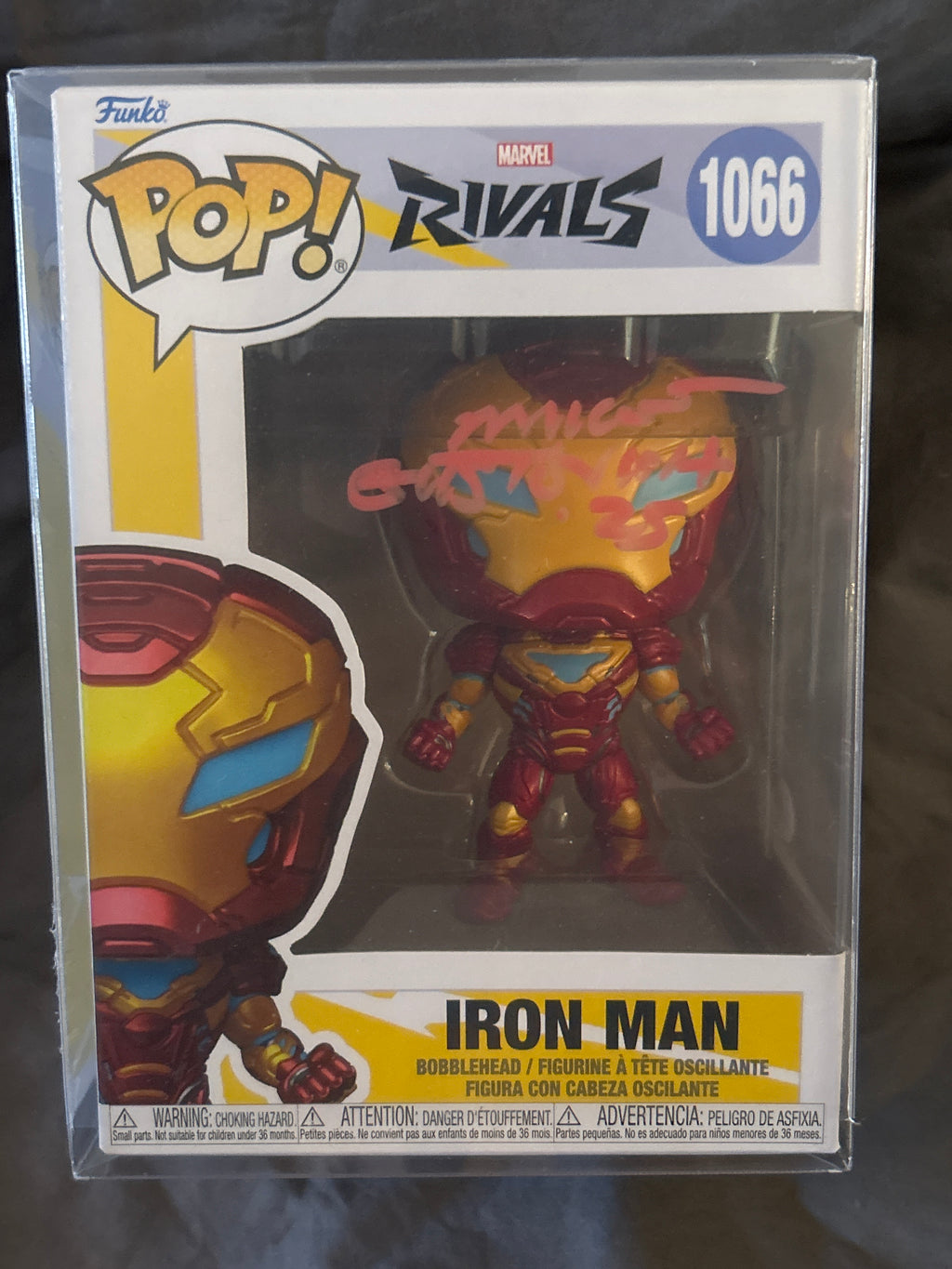 Autographed Funko POP: Iron Man 1066 Signed by Mike Gustovich