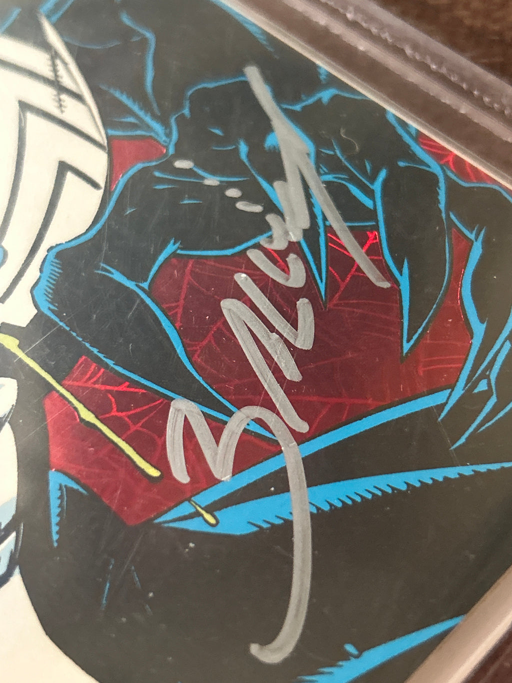 Comic Book: Autographed Venom Lethal Protector #1 (FOIL COVER) - TRIPLE SIGNED by; Sam De La Rosa, Mark Bagley & David Michelinie