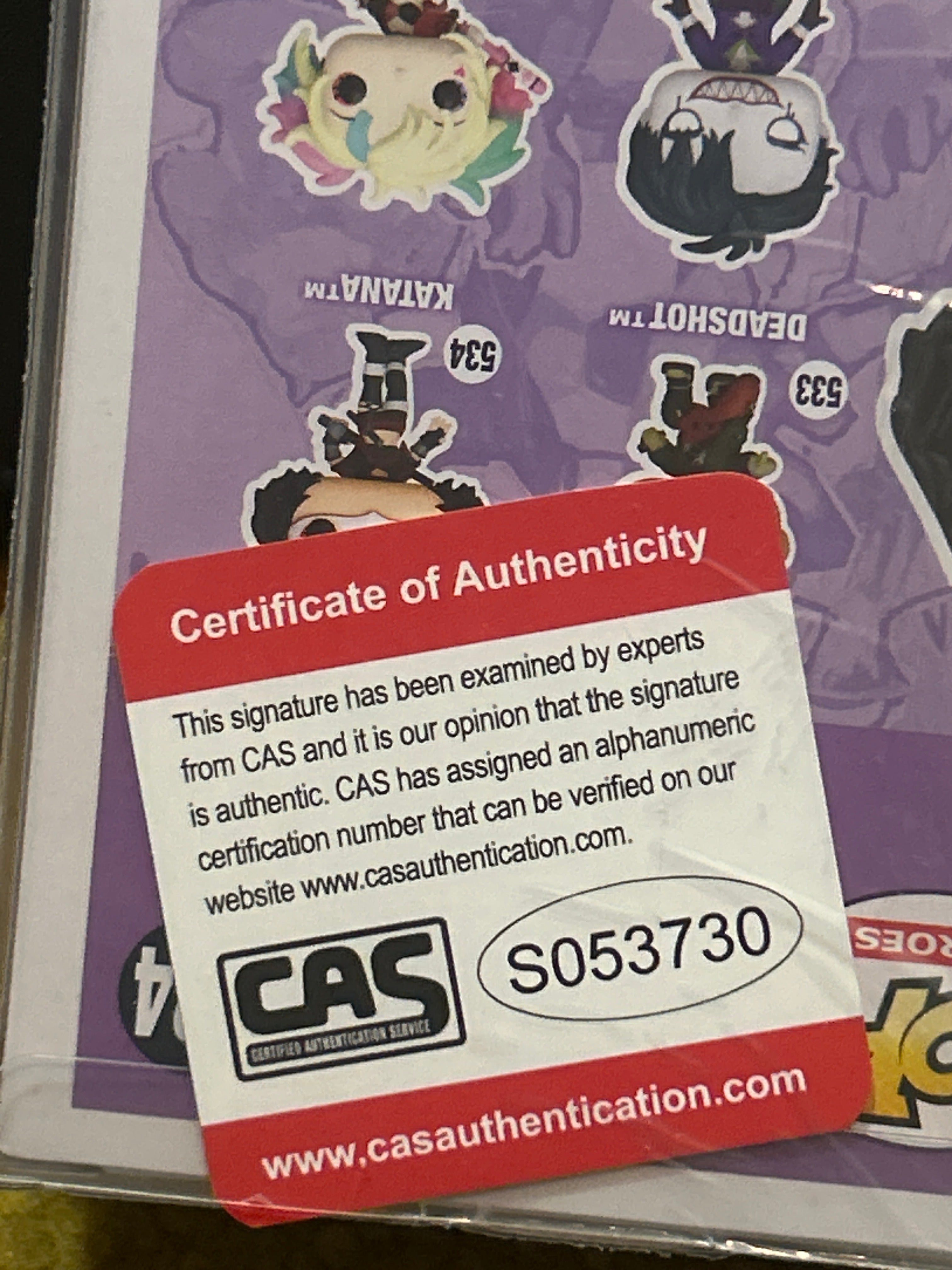 Funko POP: Autographed Katana 534 Signed By Nathan Szerdy