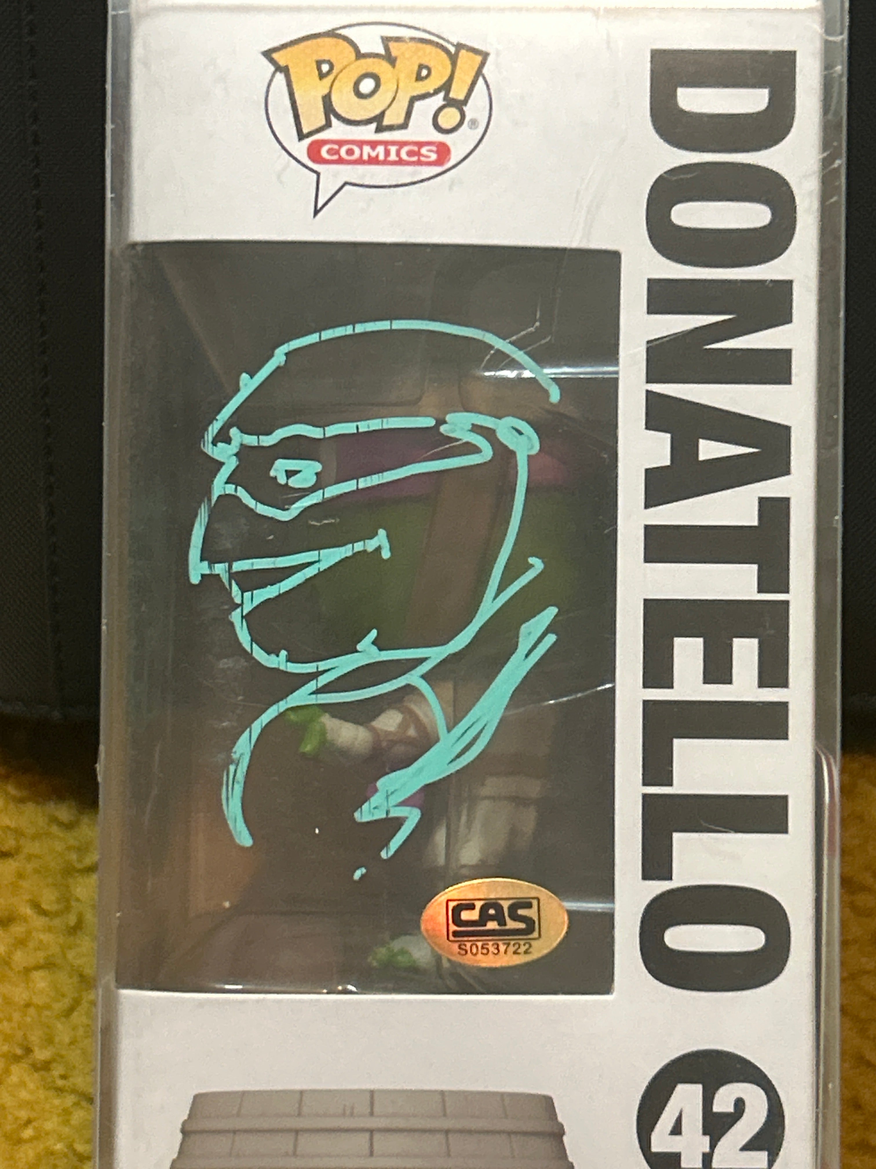 Funko POP: Autographed TMNT Donatello 42 Signed & Doodled By Gavin Smith