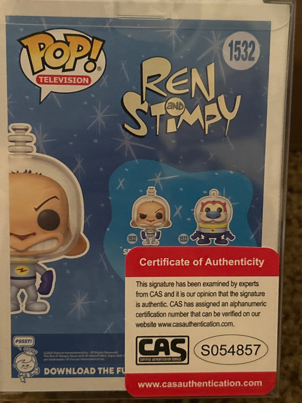 Funko POP: Autographed Ren & Stimpy - Signed & Doodled by Darren Auck