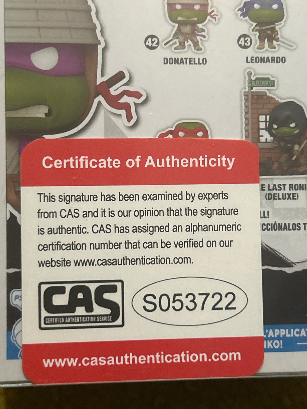 Funko POP: Autographed TMNT Donatello 42 Signed & Doodled By Gavin Smith