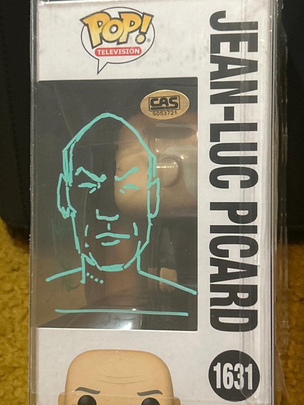 Funko POP: Autographed Star Trek Jean-Luc Picard 1631 Signed & Doodled By Gavin Smith