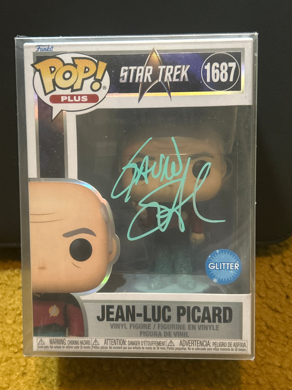 Funko POP: Autographed Star Trek Jean-Luc Picard 1687 (GLITTER) Signed By Gavin Smith