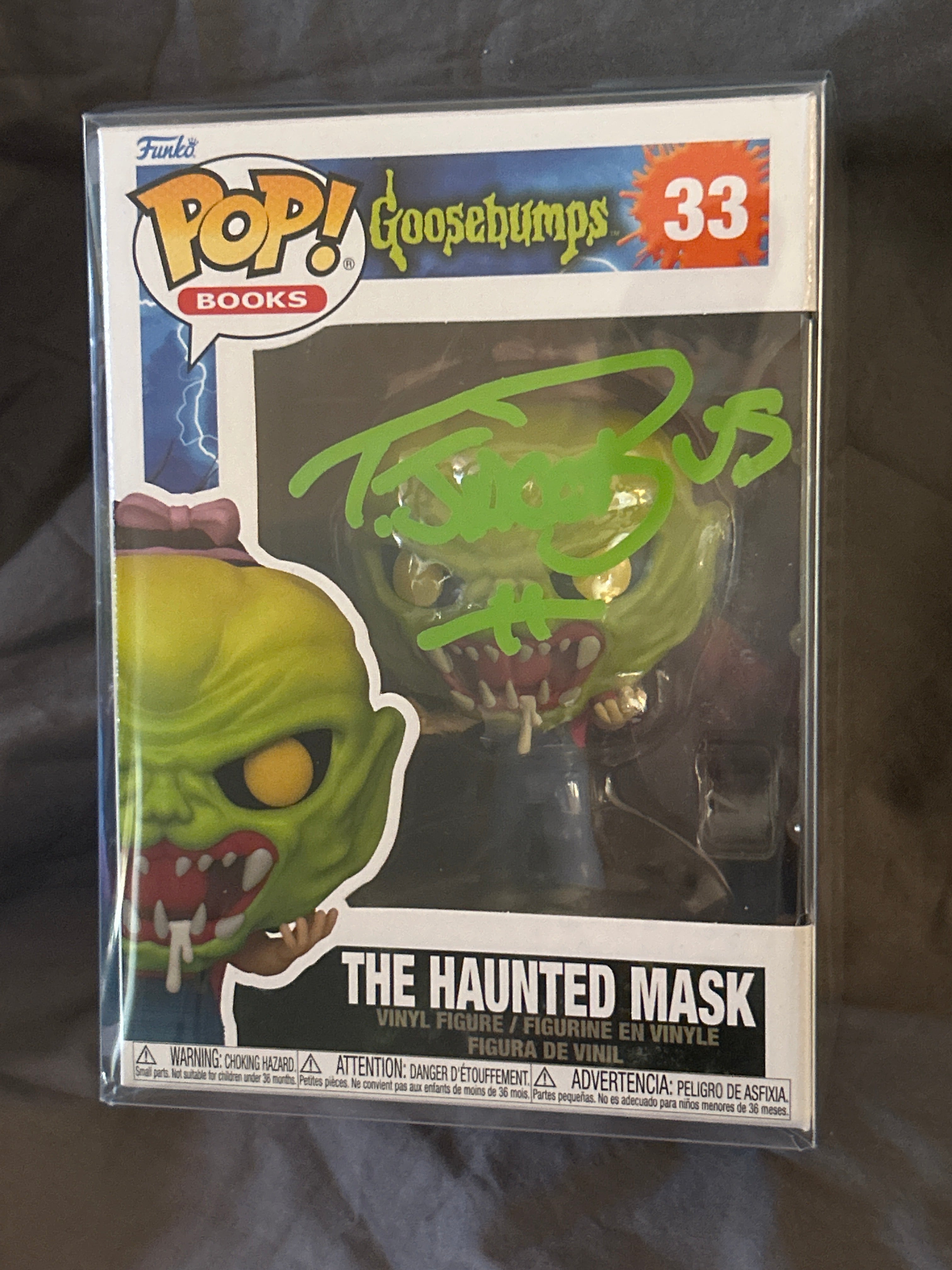 Autographed Funko POP: The Haunted Mask 33 Signed by Tim Jacobus