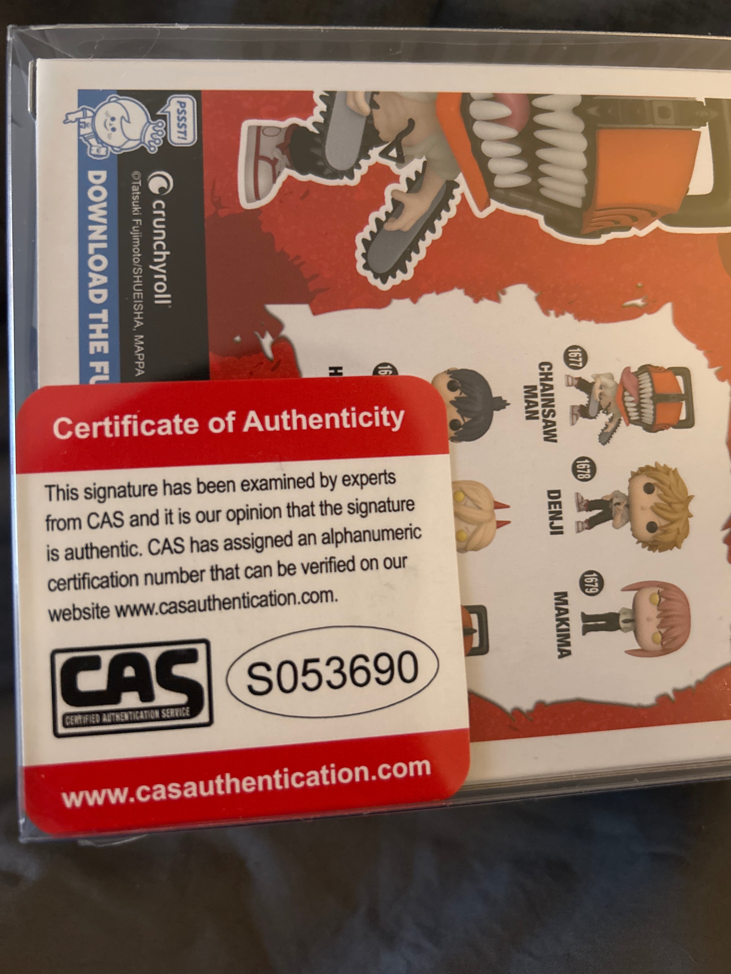 Autographed Funko POP: Chainsaw Man (Chase) Signed by Christina Kelly