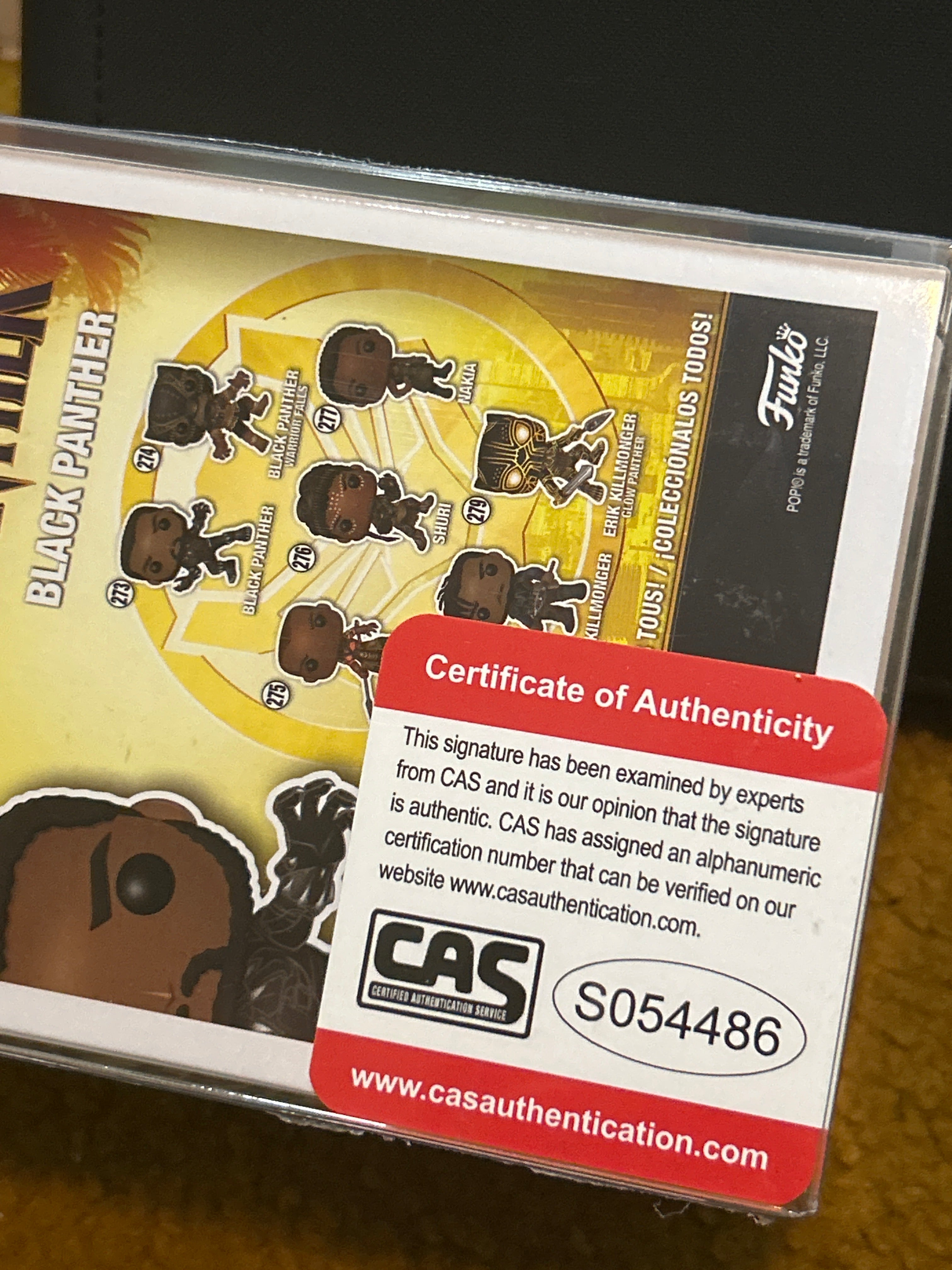Funko POP: Autographed Black Panther 273 (CHASE) Signed By Matt Horak