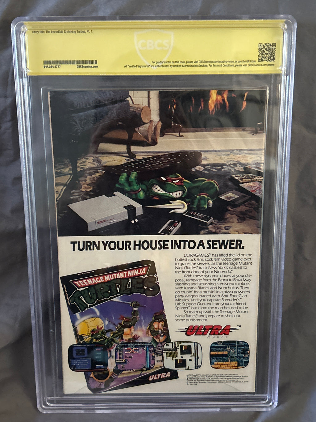 Graded Comic Book: Teenage Mutant Ninja Turtles #3 | Signed & Doodled by Steve Lavigne | CBCS 6.5