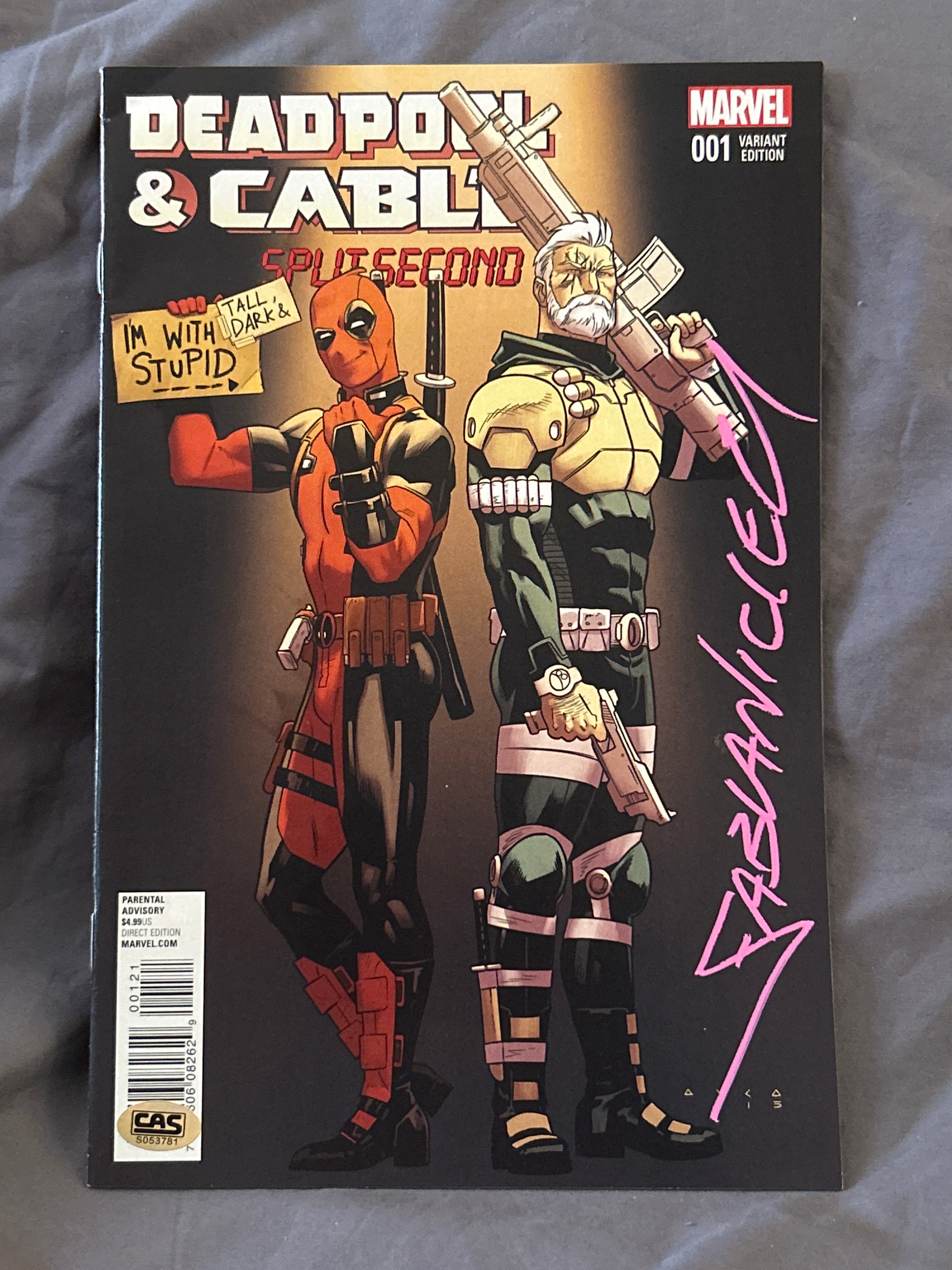 Autographed Comic Book: Deadpool & Cable #1 (Variant Edition) | Signed by Fabian Nicieza