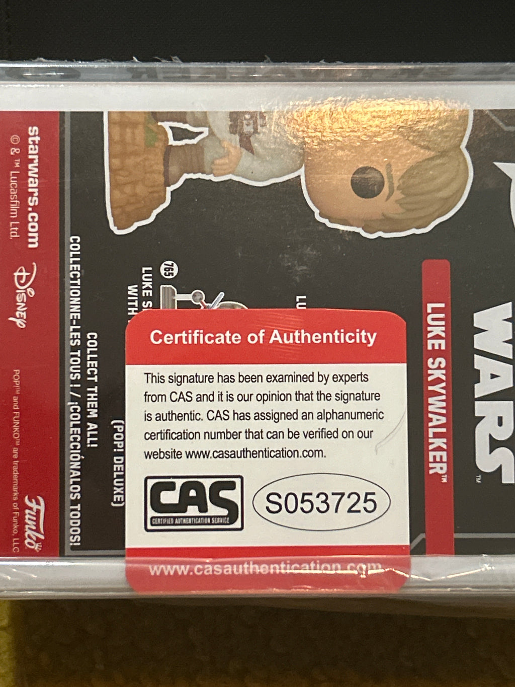 Funko POP: Autographed Luke Skywalker 764 Signed By Alex Segura
