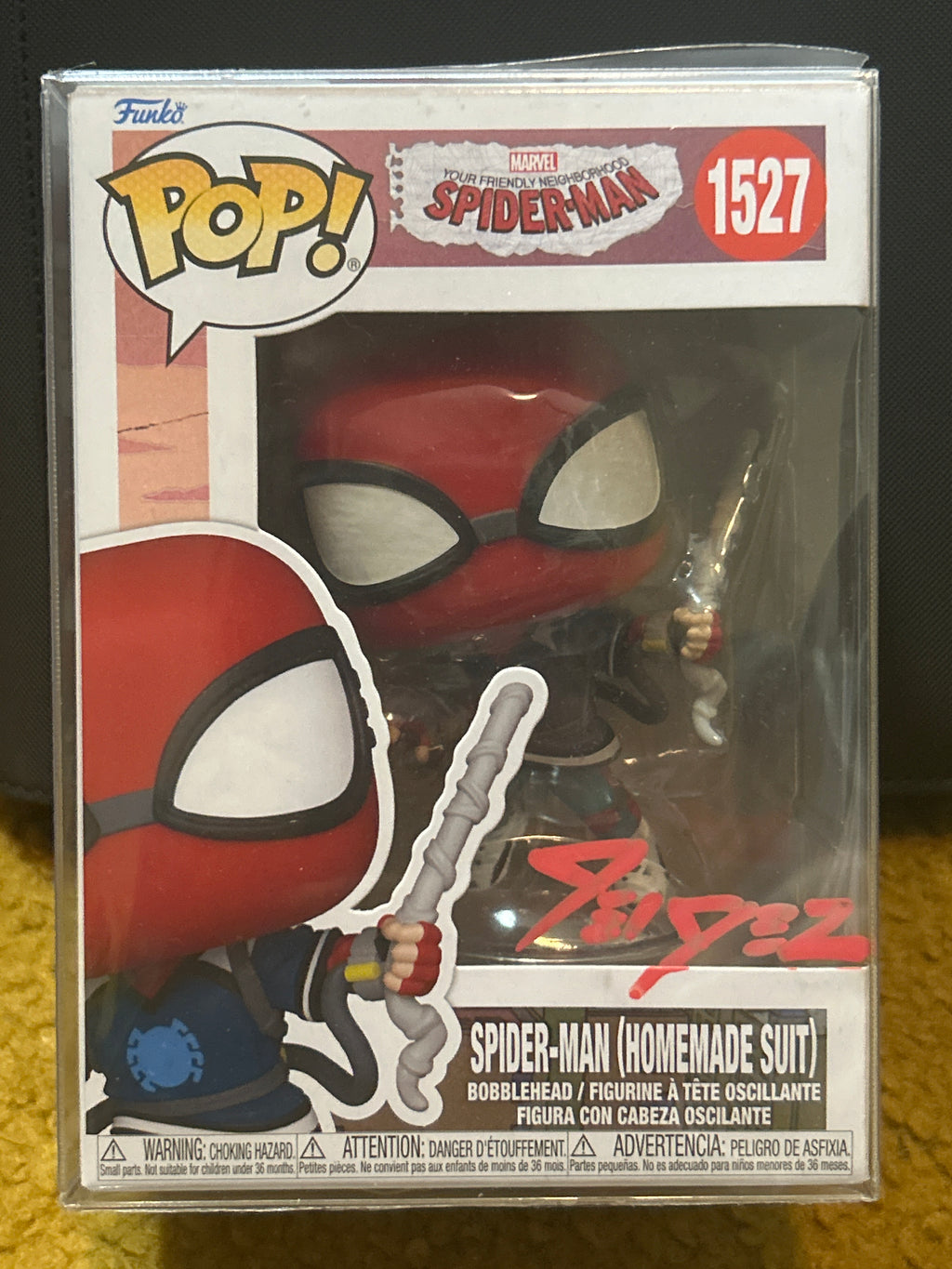 Funko POP: Autographed Spider-Man 1527 Signed By Steve Geiger