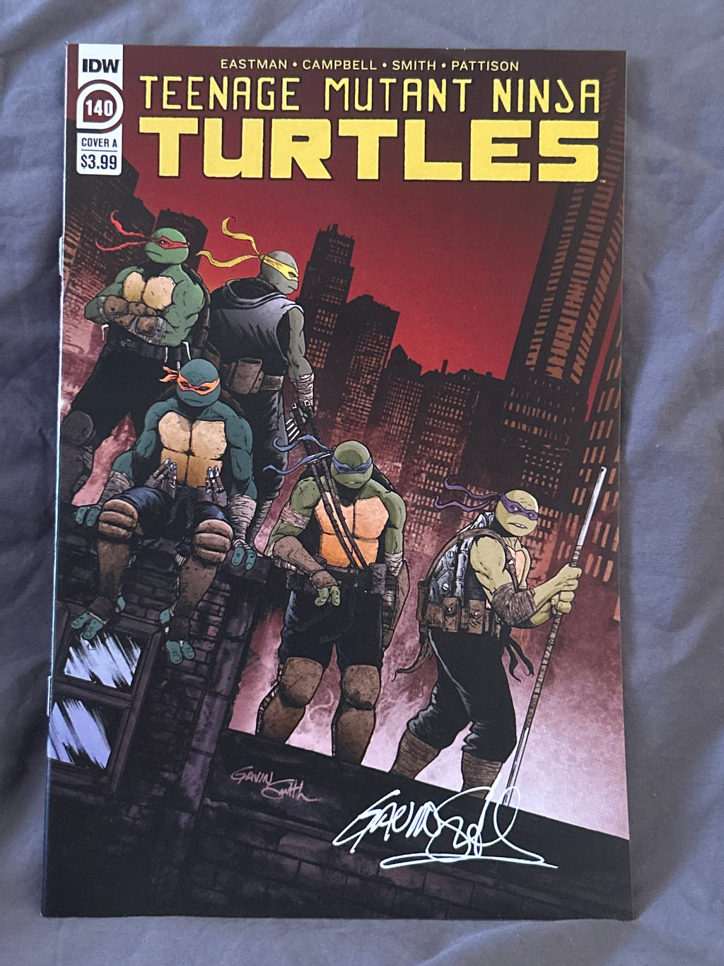 Autographed Comic Book: Teenage Mutant Ninja Turtles #140 | Signed by Gavin Smith
