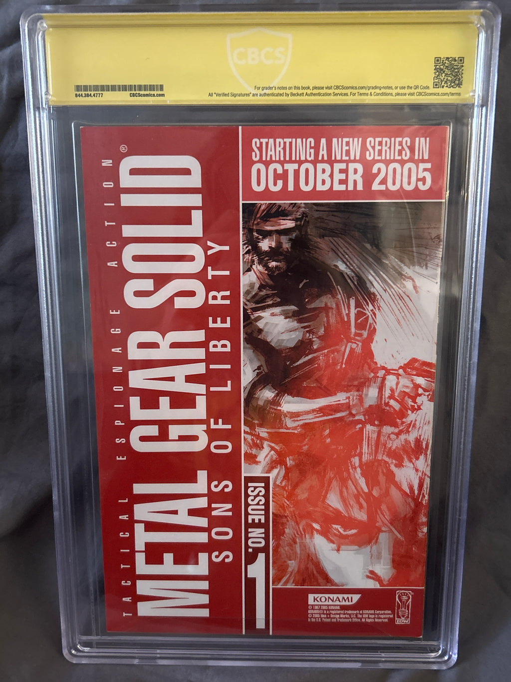 Graded Comic Book: Metal Gear Solid: Sons of Liberty #0 | Signed & Inscribed by Cam Clarke | CBCS 8.0