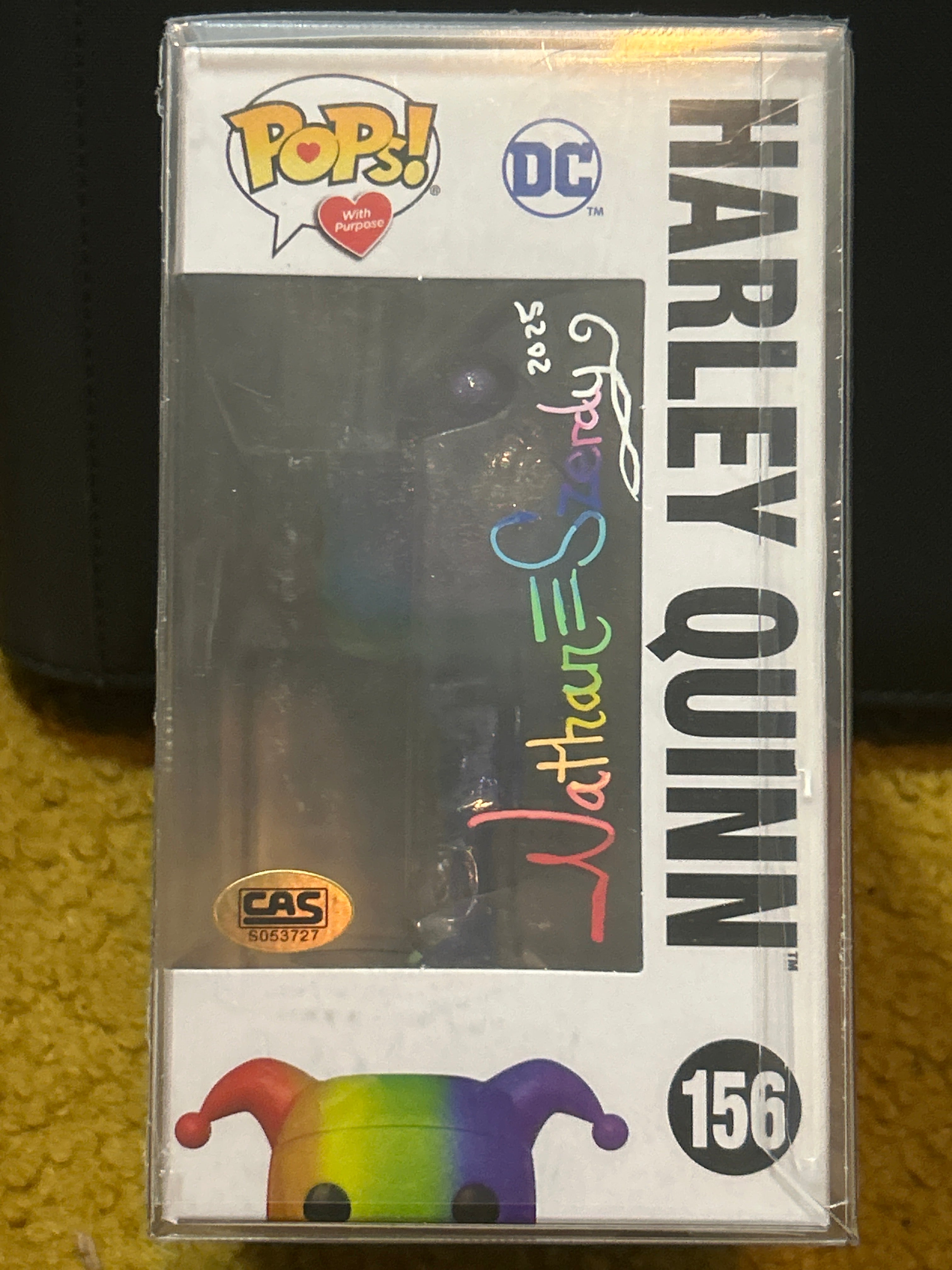 Funko POP: Autographed Harley Quinn 156 Signed By Nathan Szerdy