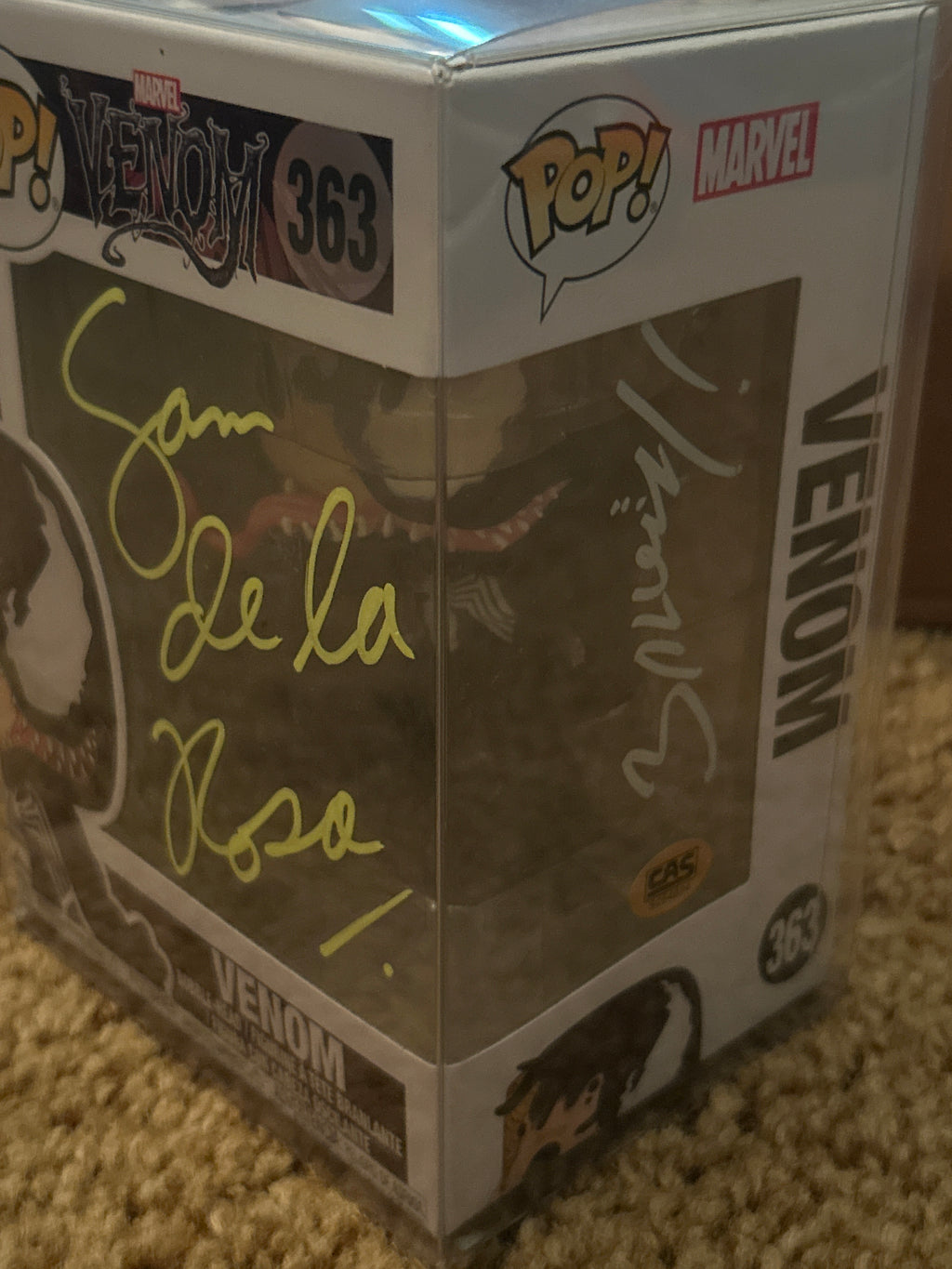 Funko POP: Autographed Venom 363 Signed By Sam De La Rosa & Mark Bagley