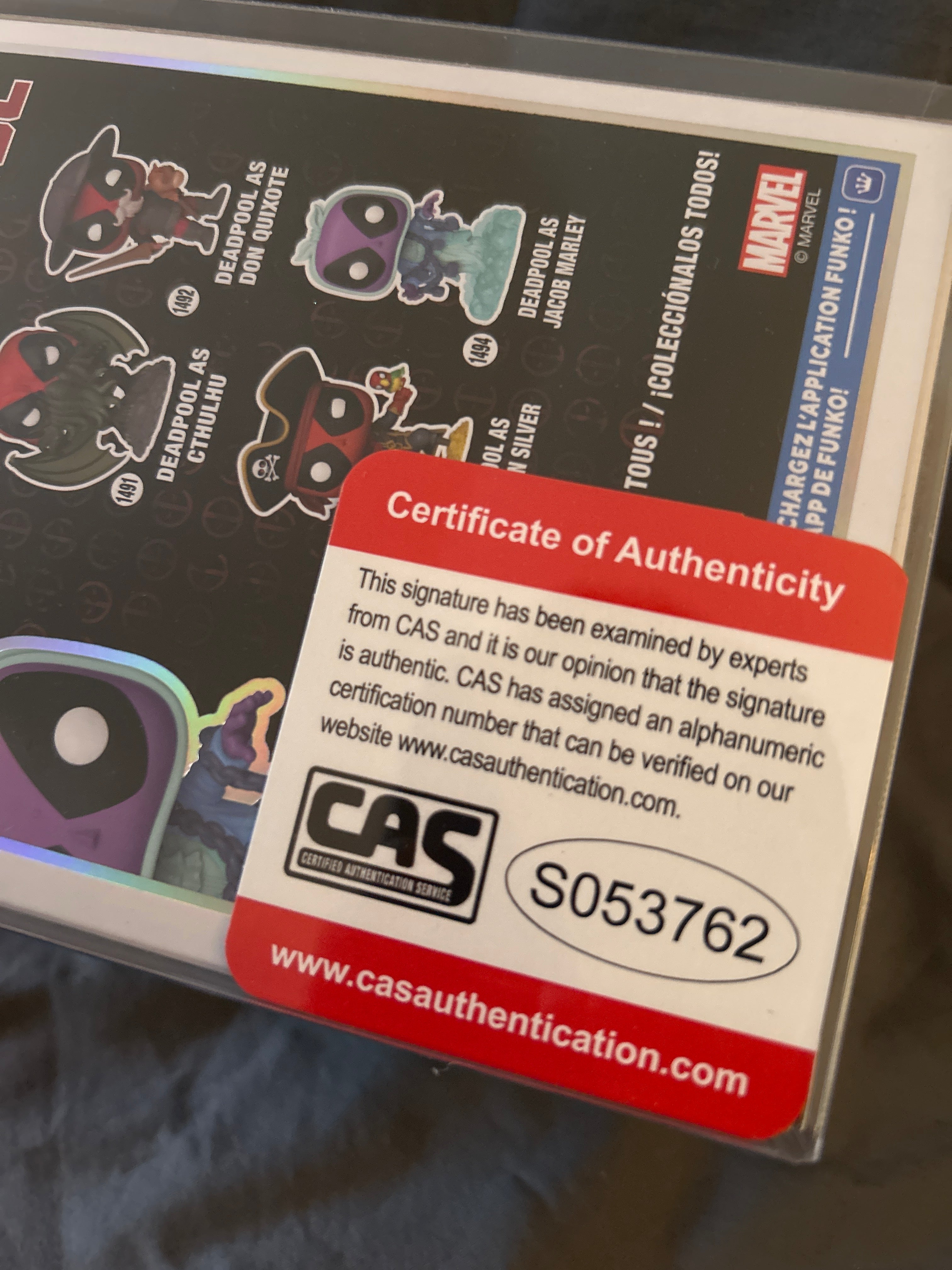 Autographed Funko POP: Deadpool 1494 (Plus) Signed by Matt Horak