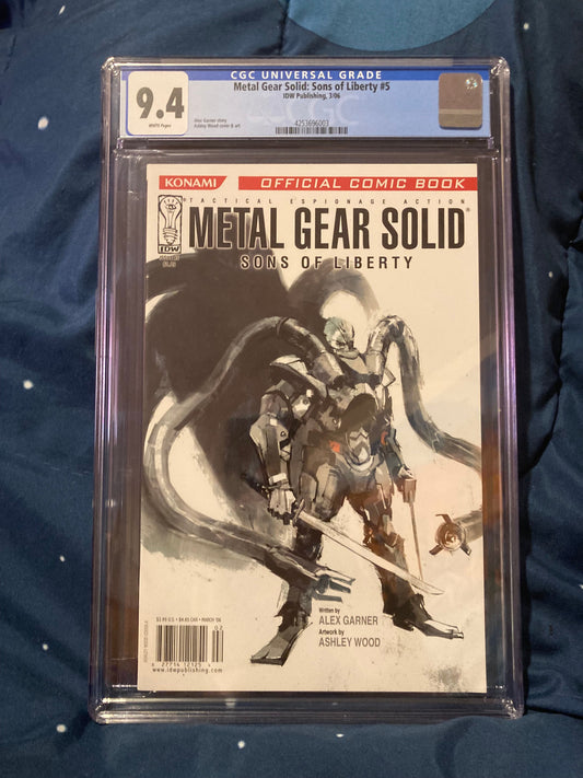 Slab: Comic Book - Metal Gear Solid: Sons of Liberty #5 - CGC 9.4