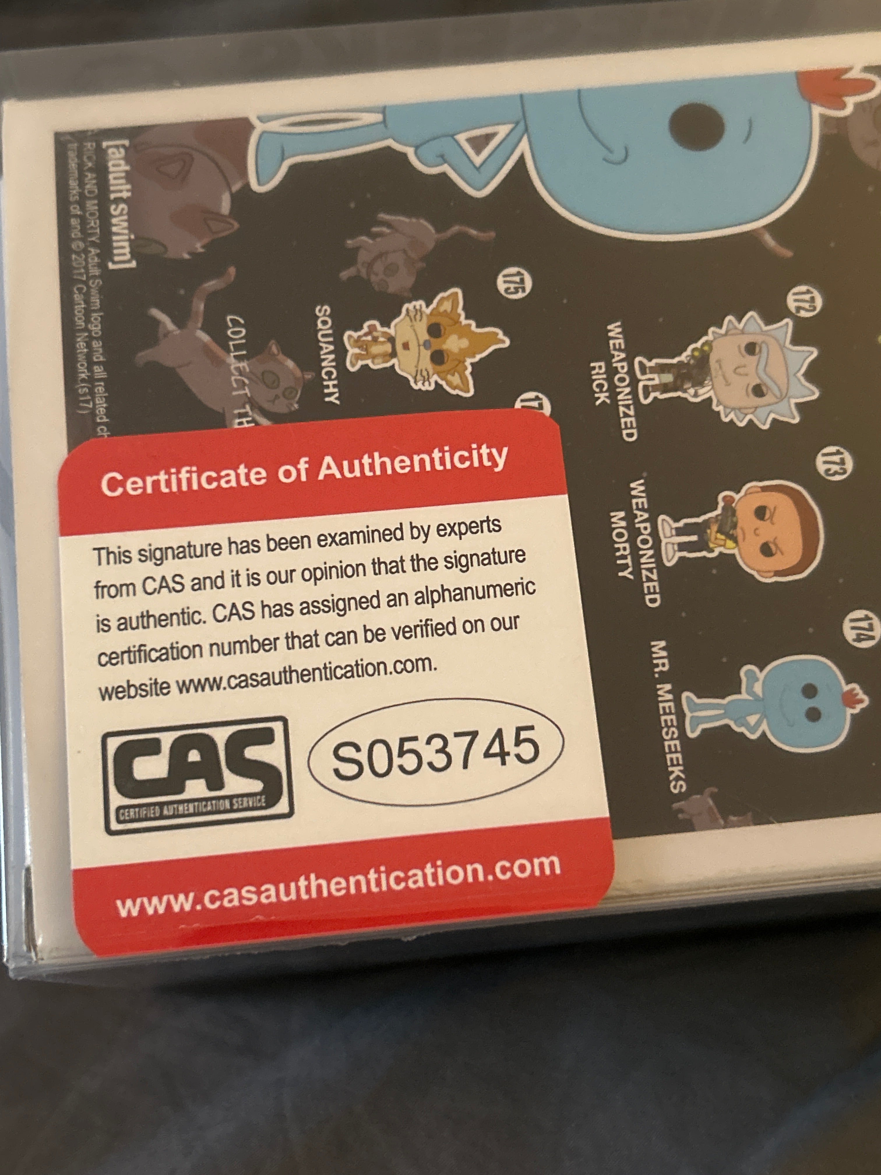 Autographed Funko POP: Mr. Meeseeks (Chase) | Signed by Matt Horak