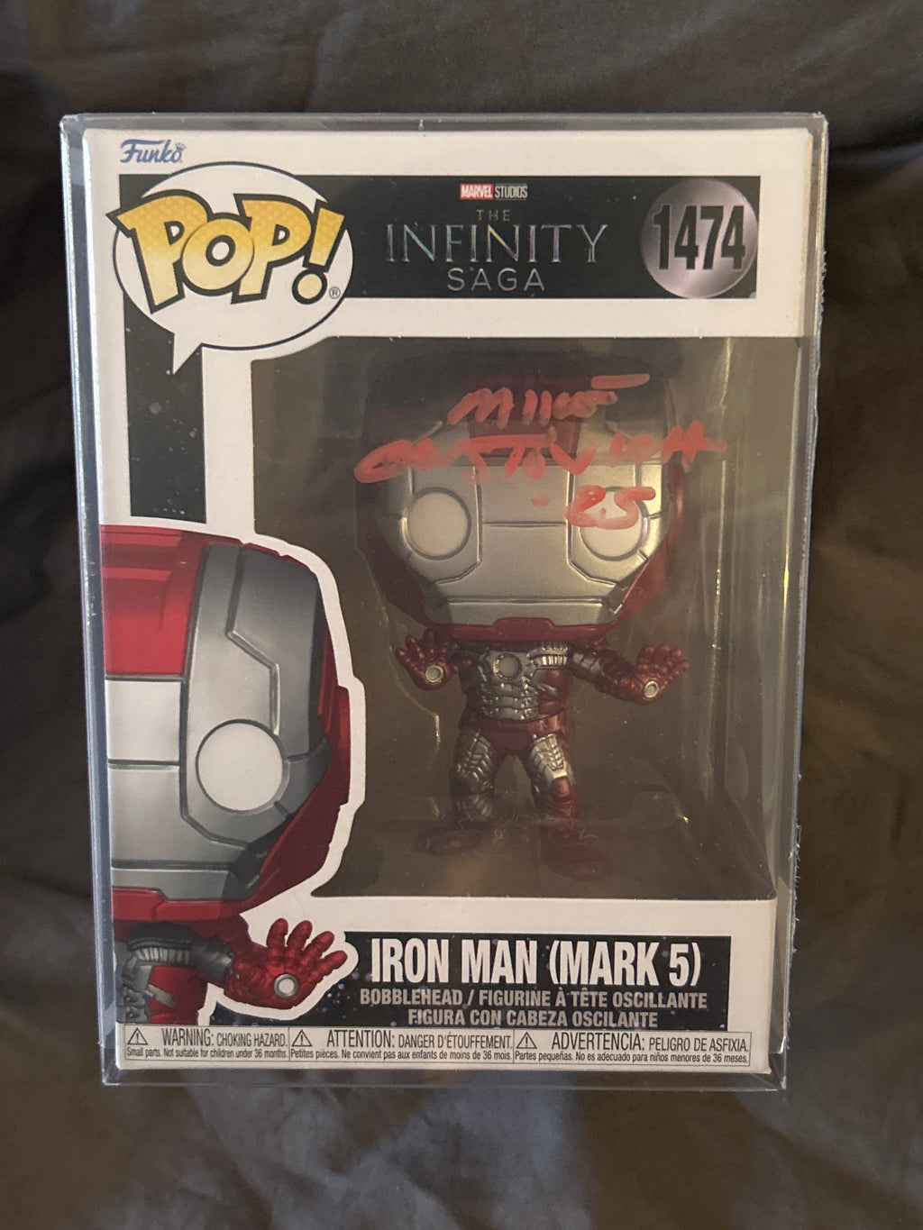 Autographed Funko POP: Iron Man 1474 Signed by Mike Gustovich