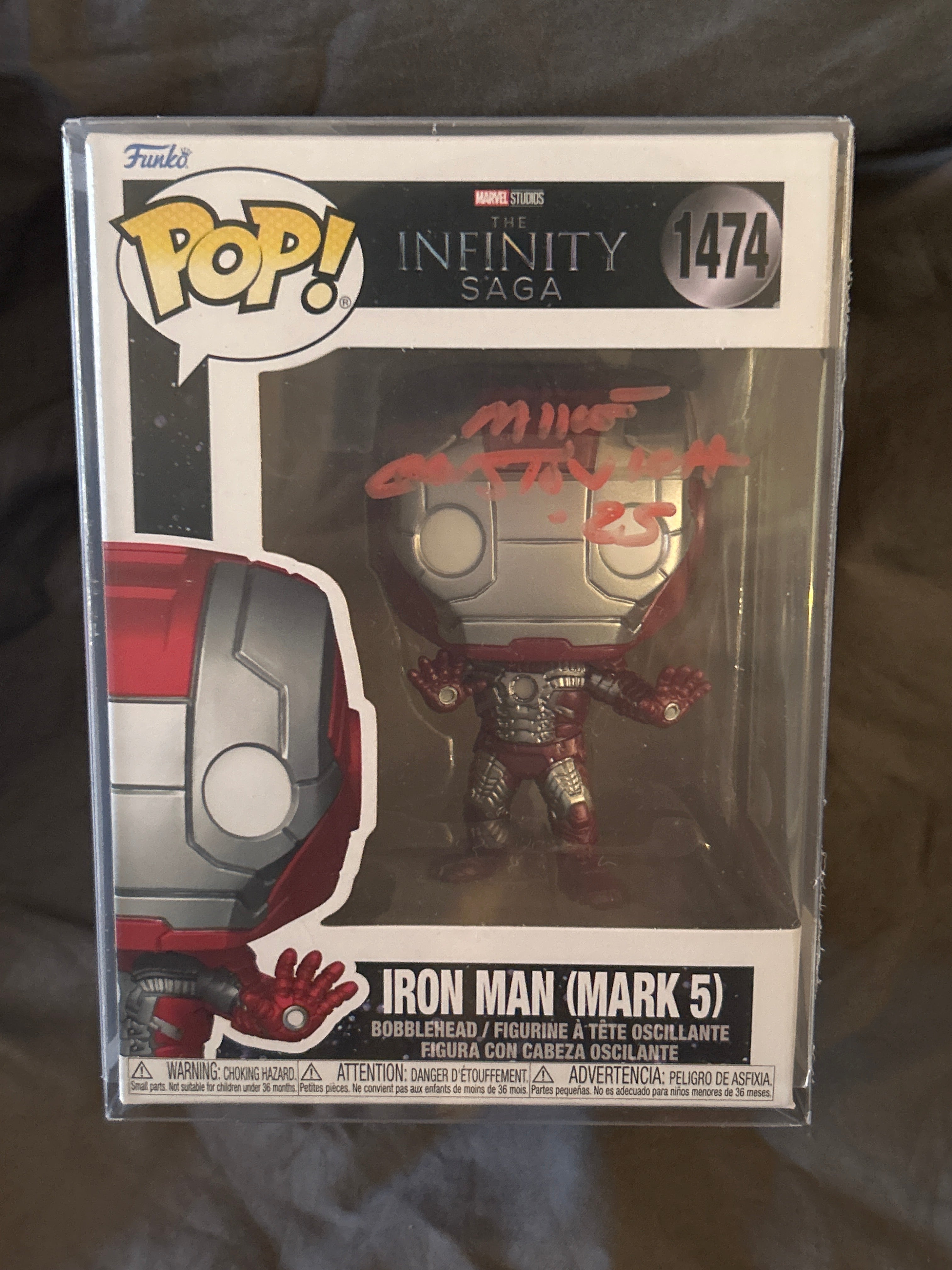 Autographed Funko POP: Iron Man 1474 Signed by Mike Gustovich