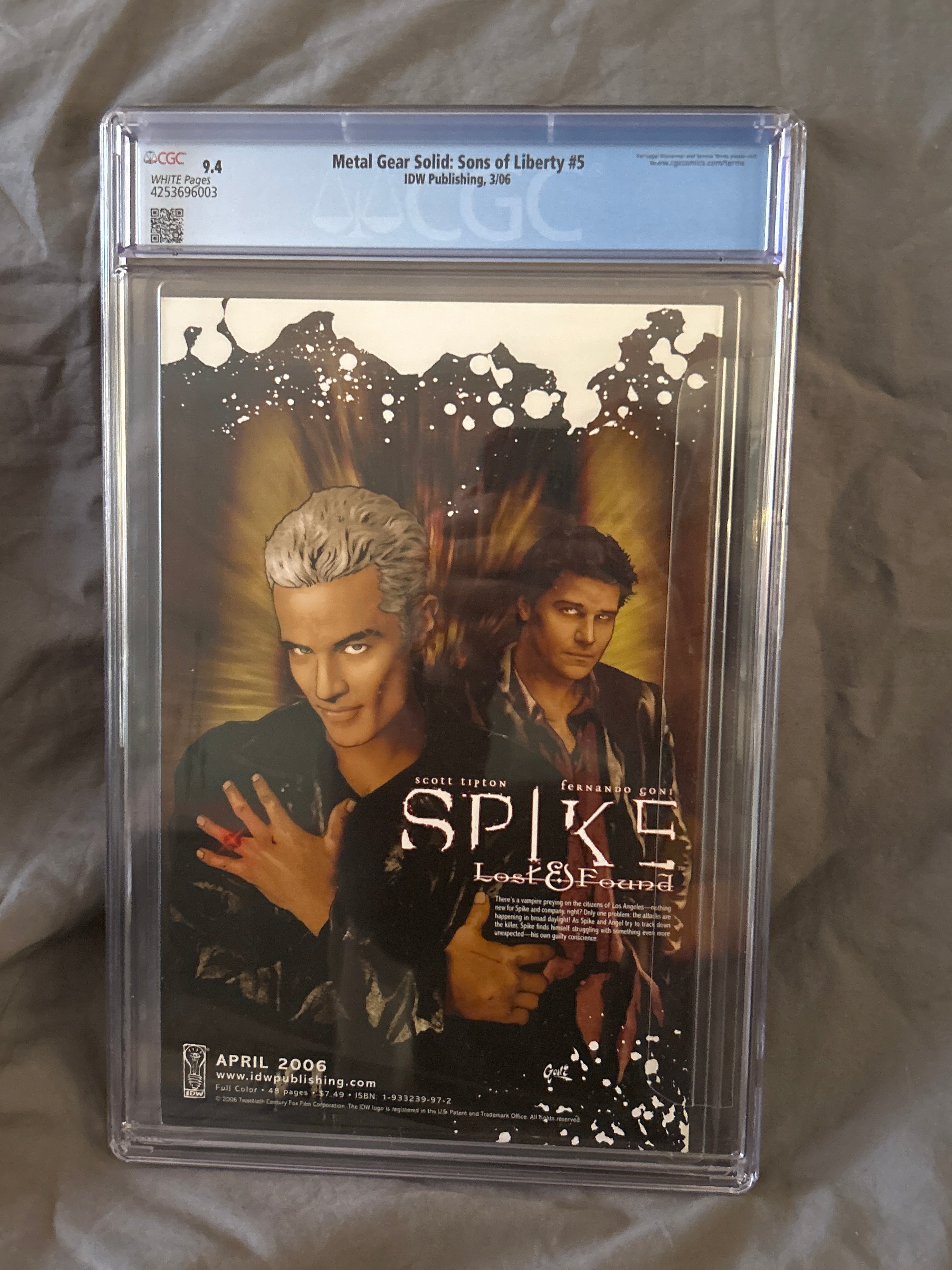 Graded Comic Book: Metal Gear Solid: Sons of Liberty #5 | CGC 9.4