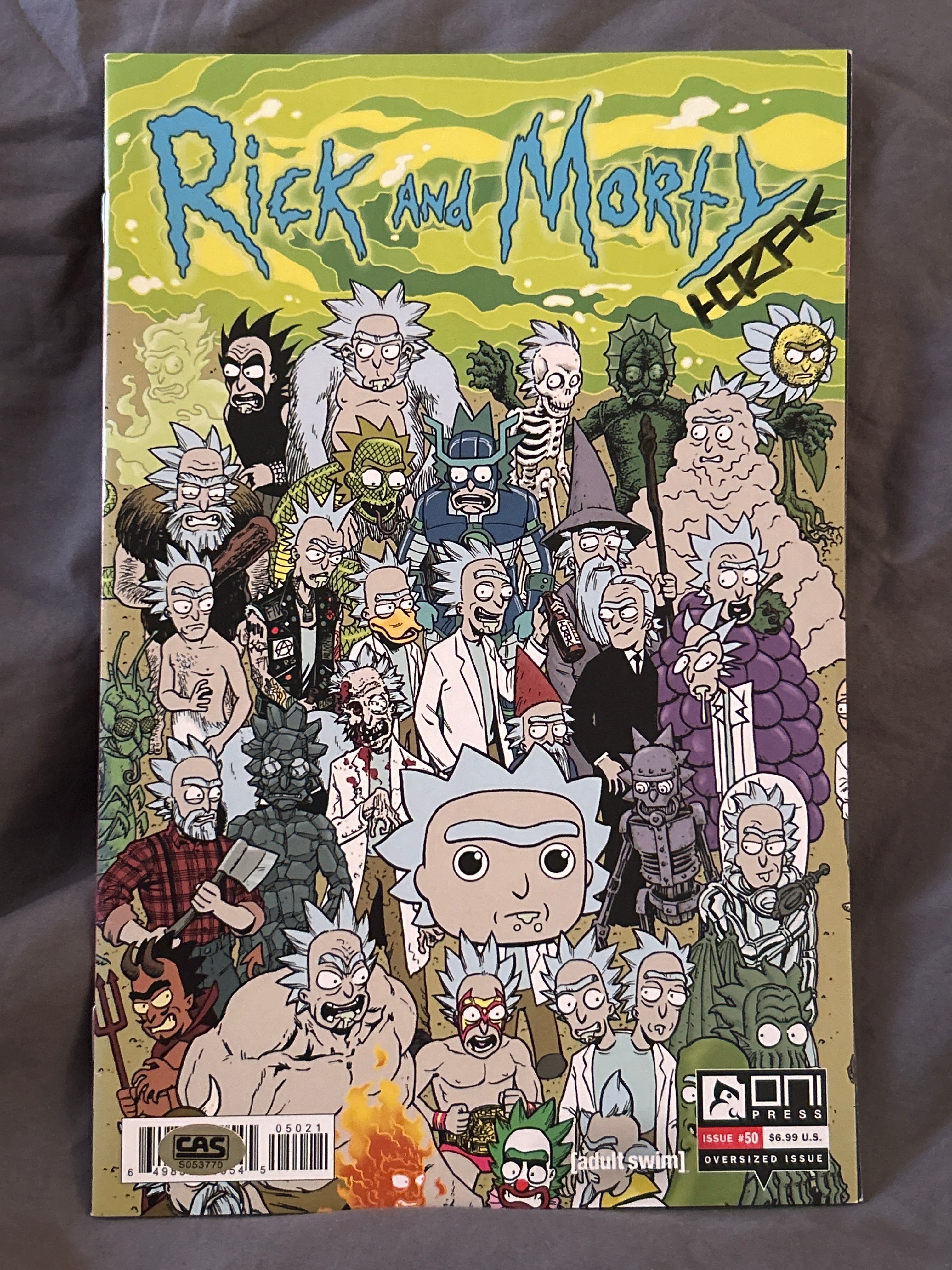 Autographed Comic Book: Rick & Morty #50 (Rick Variant) | Signed by Matt Horak