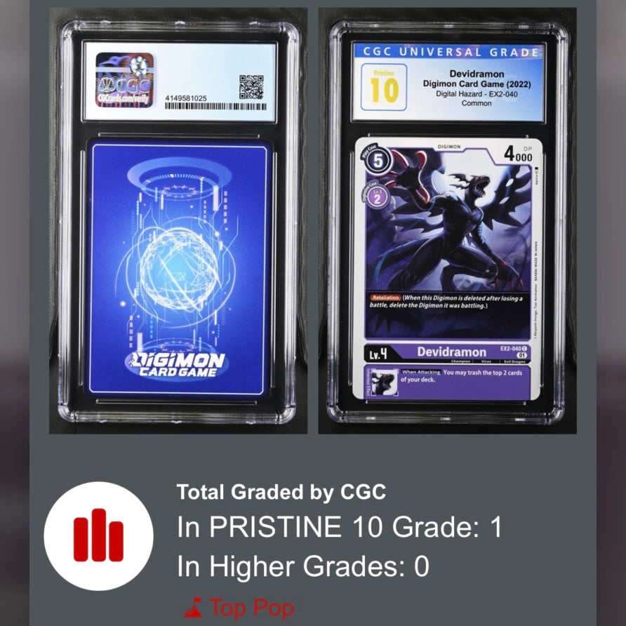 Graded Card: Devidramon | CGC Pristine 10 | TOP POP