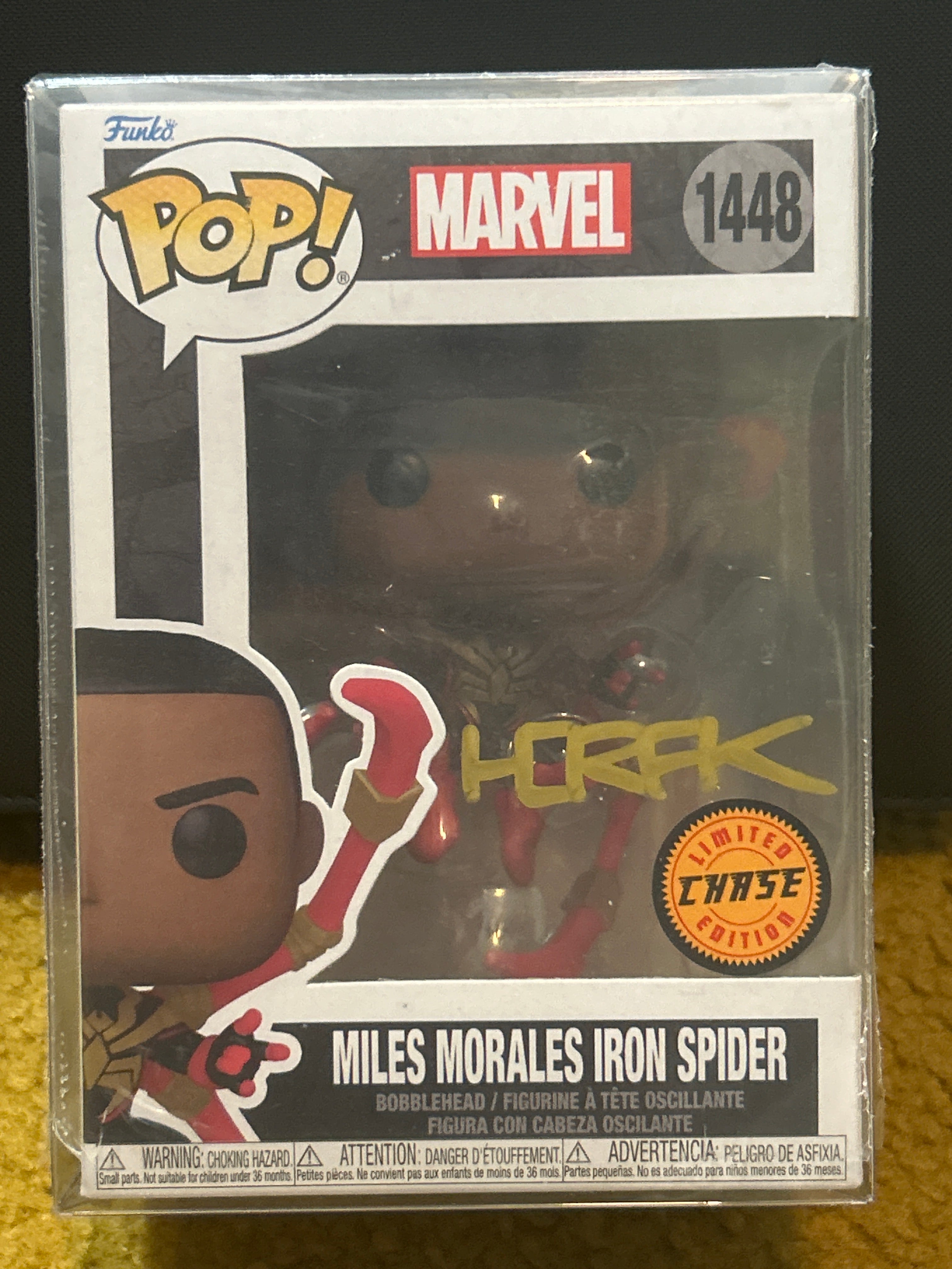 Funko POP: Autographed Spider-Man Mile Morales 1448 (CHASE) Signed By Matt Horak