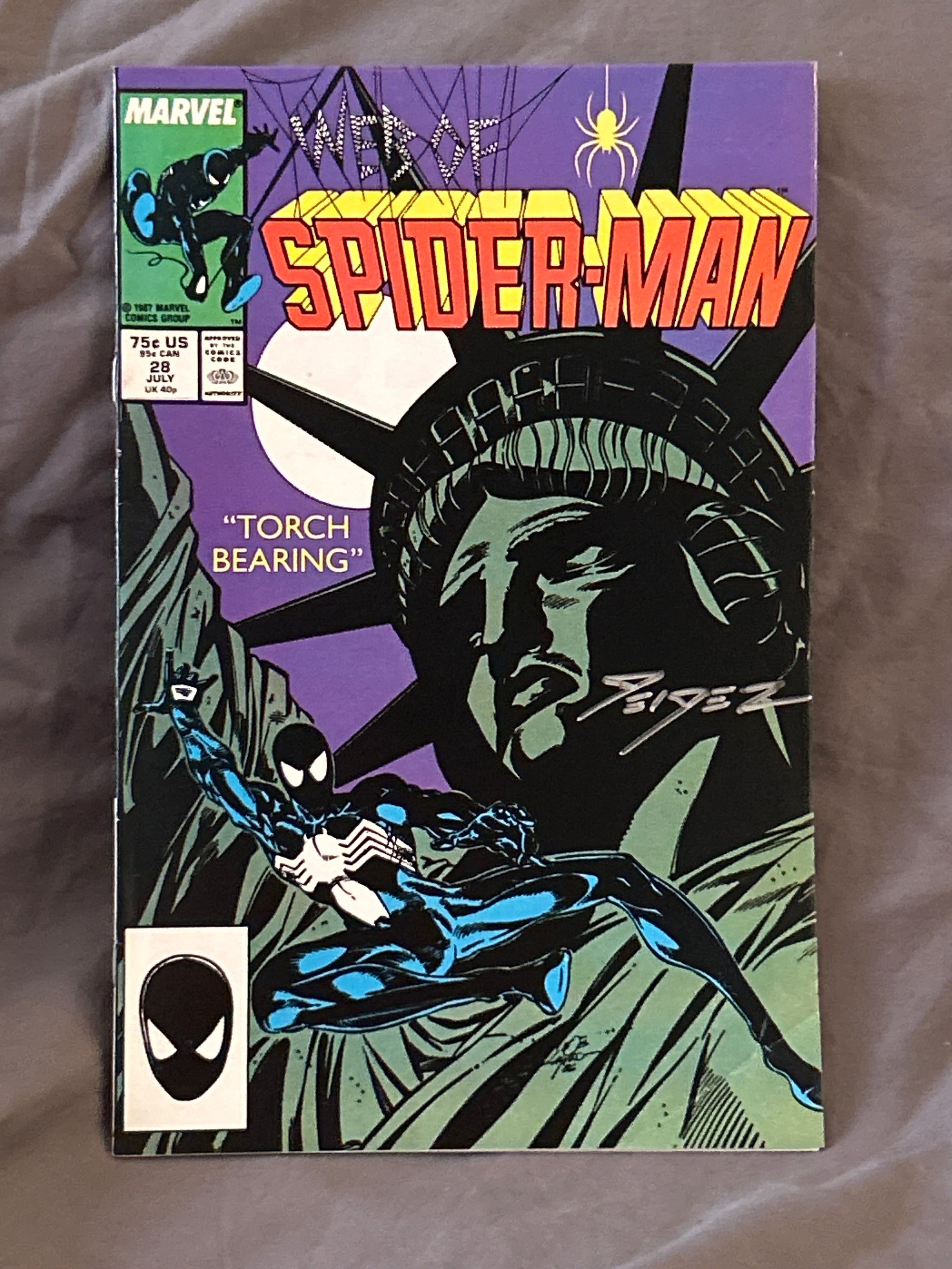 Autographed Comic Book: Web of Spider-Man #28 | Signed by Steve Geiger