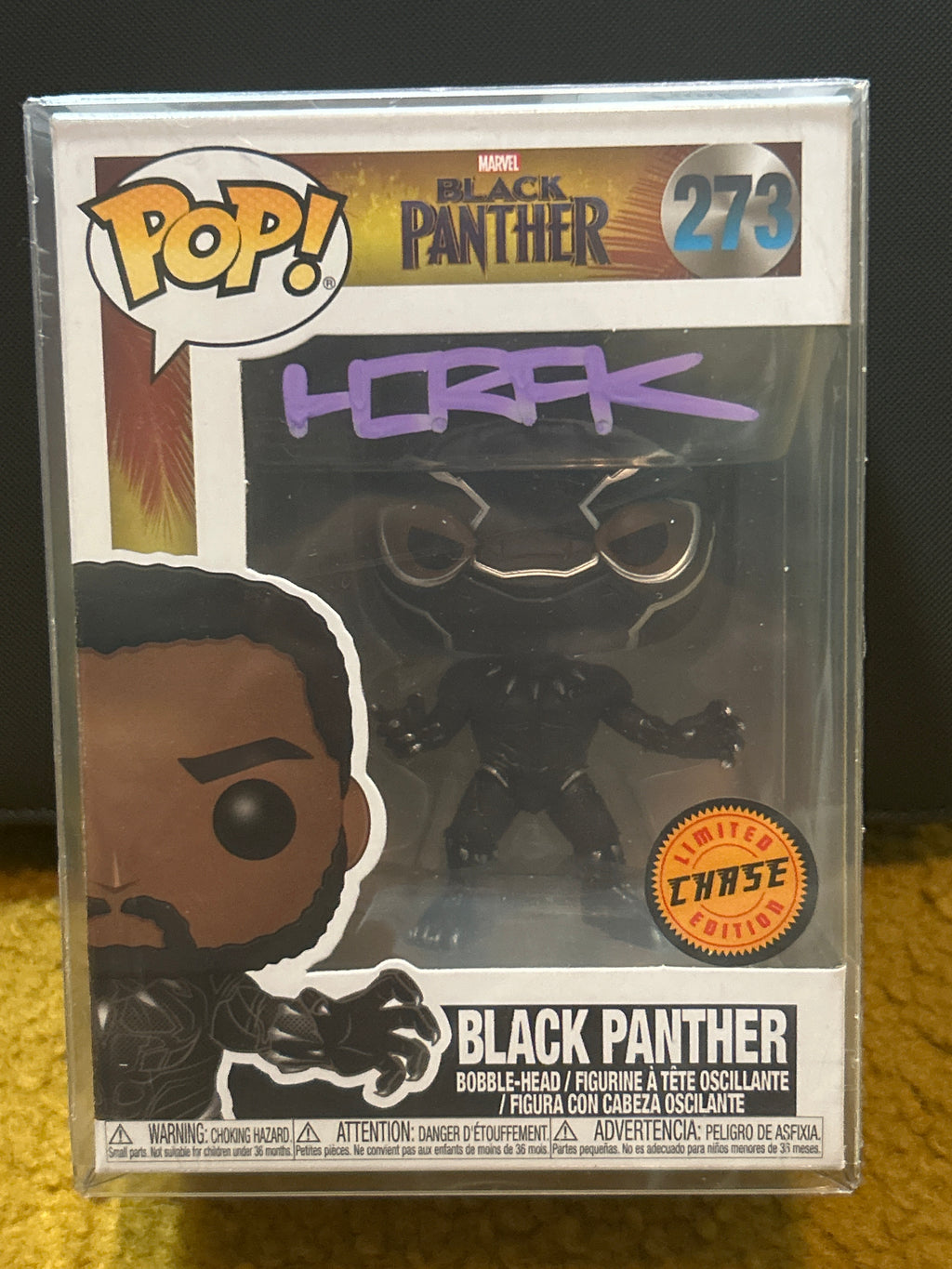 Funko POP: Autographed Black Panther 273 (CHASE) Signed By Matt Horak