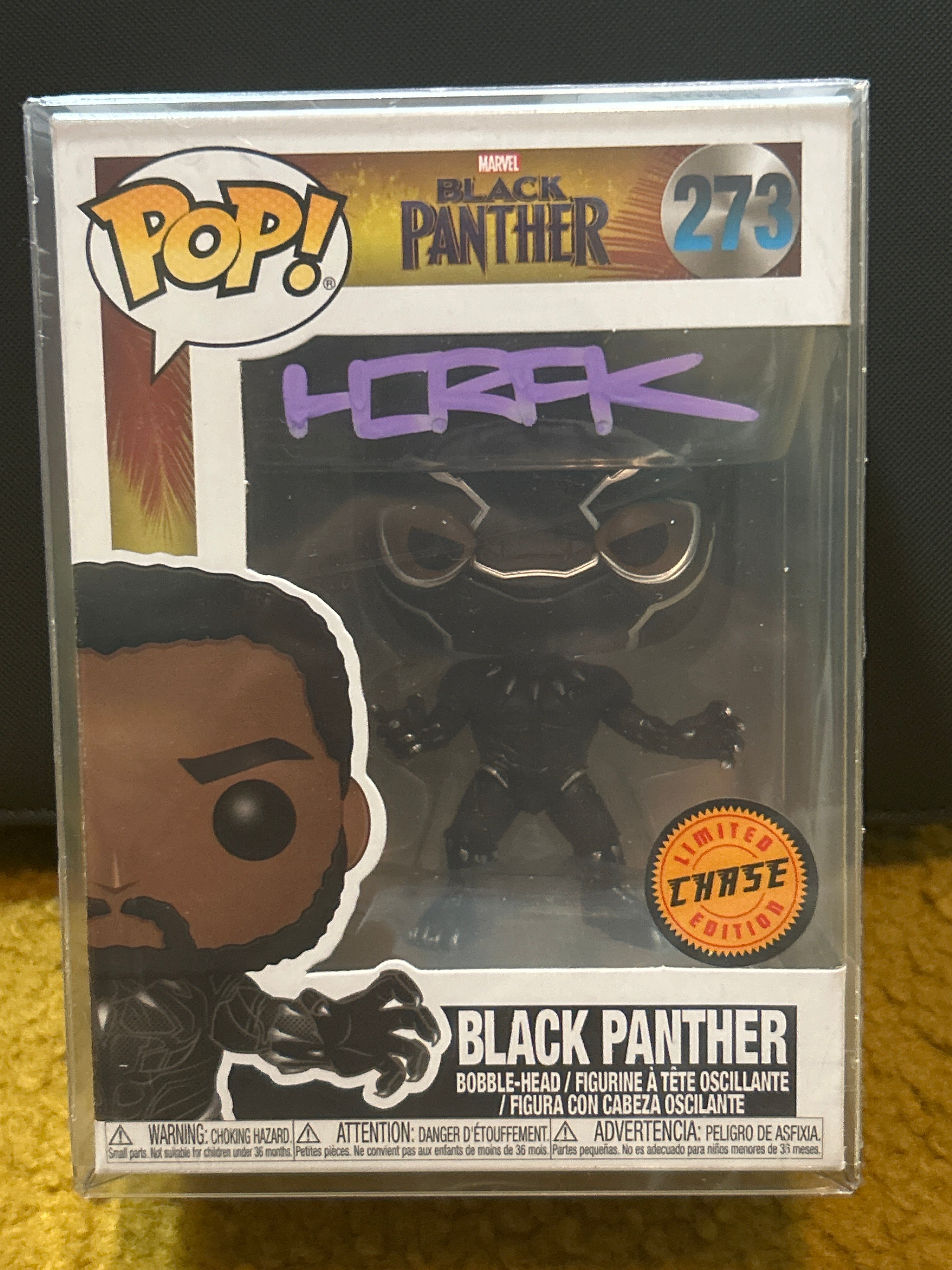 Funko POP: Autographed Black Panther 273 (CHASE) Signed By Matt Horak