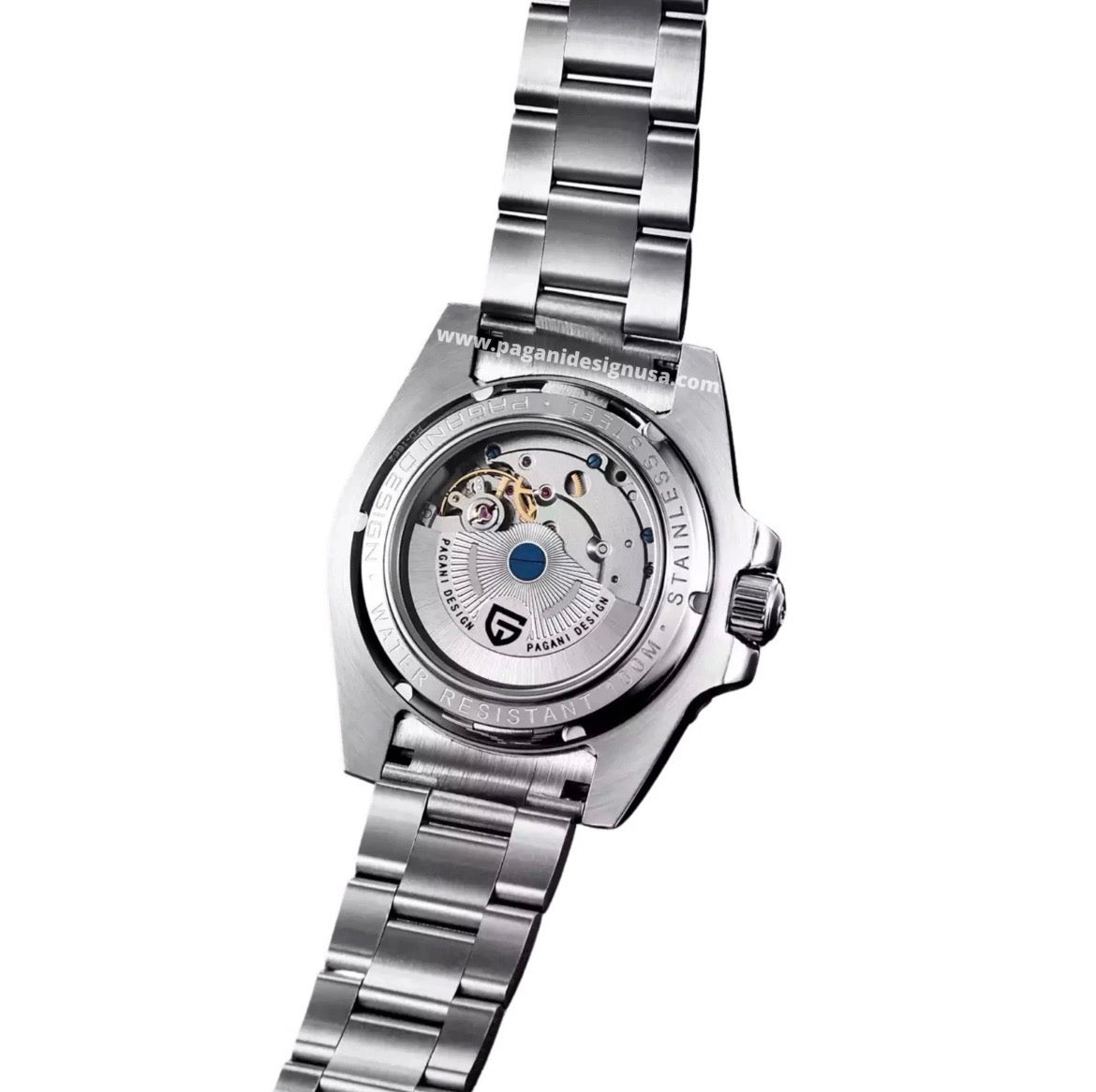 Watch: PAGANI DESIGN: Men’s Automatic GMT Black Dial Stainless Steel