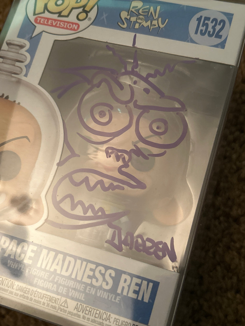 Funko POP: Autographed Ren & Stimpy - Signed & Doodled by Darren Auck
