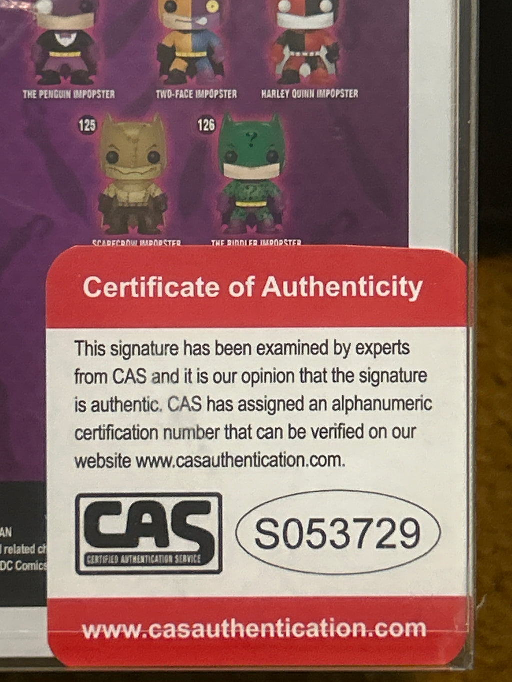 Funko POP: Autographed The Penguin Imposter 122 Signed By Nathan Szerdy